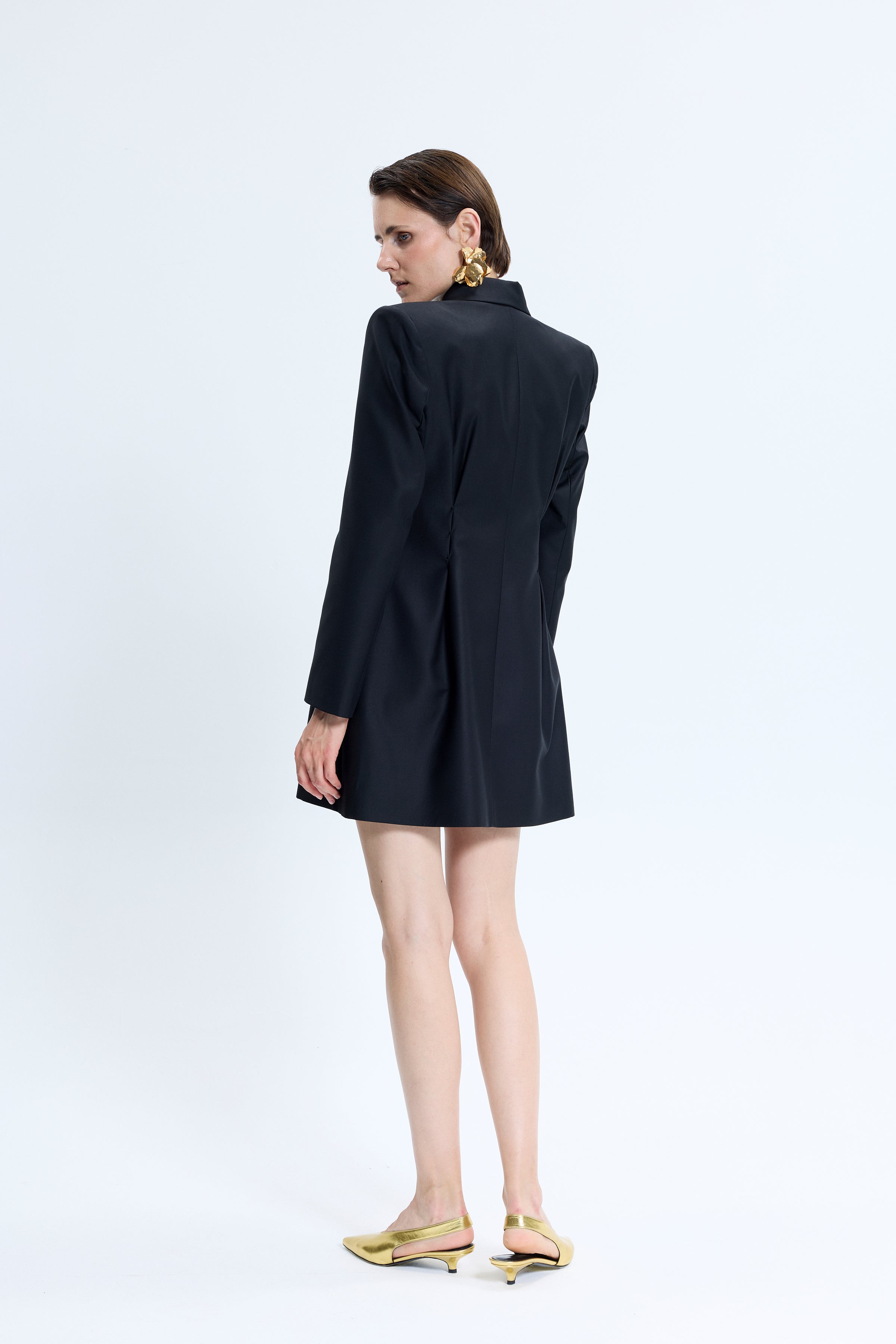 1706 Siyah Ceket Elbise