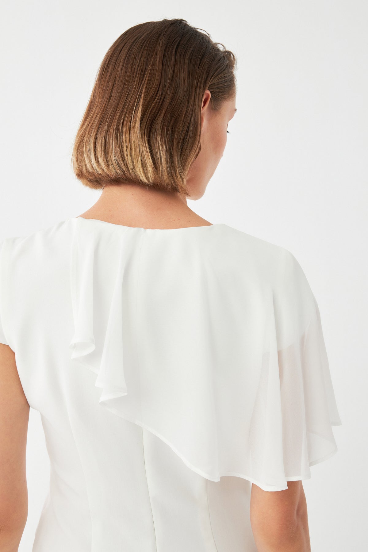 Aksesuar Mixli Midi Elbise EKRU