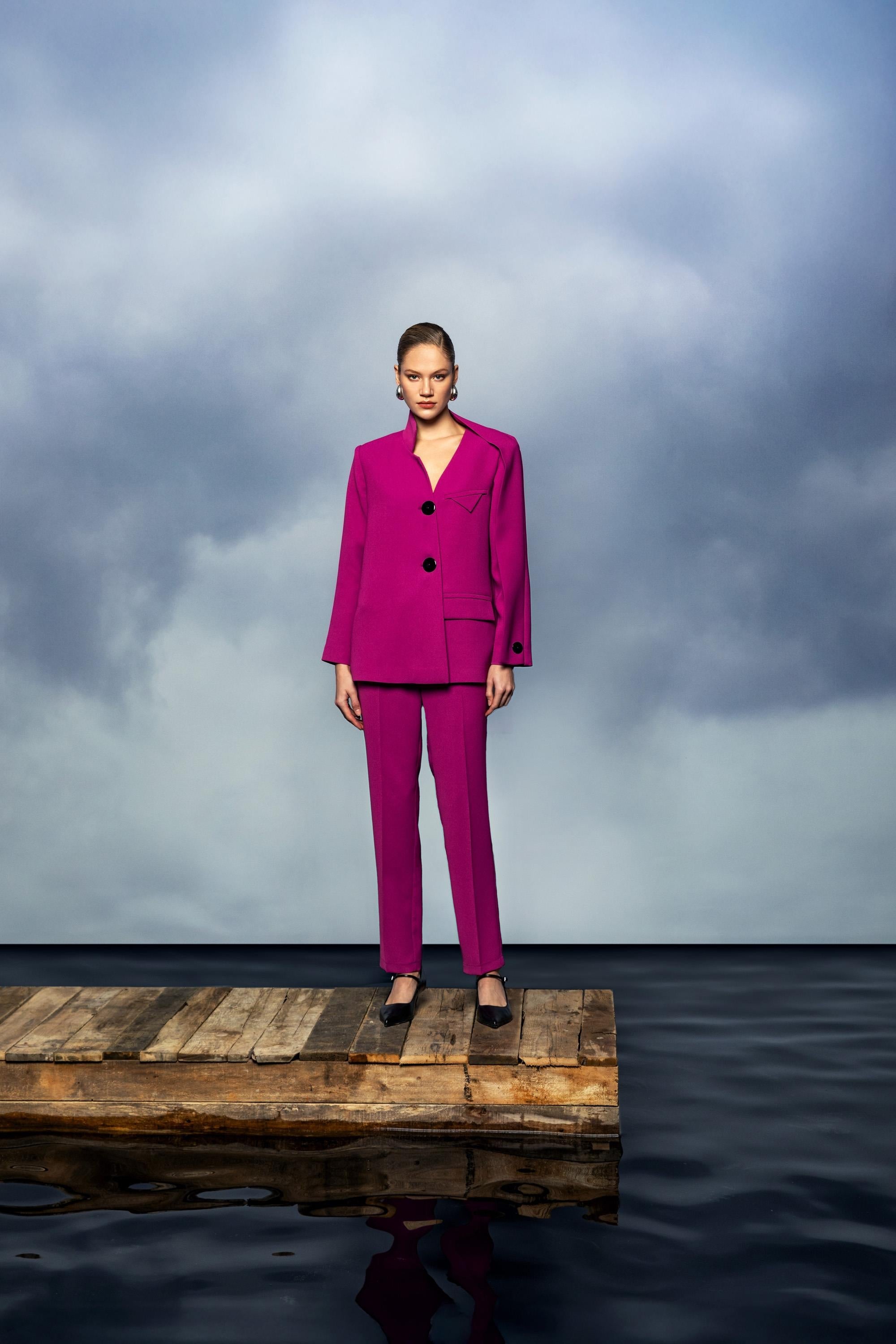 ASİMETRİK KAPANIŞLI BLAZER 26W50804