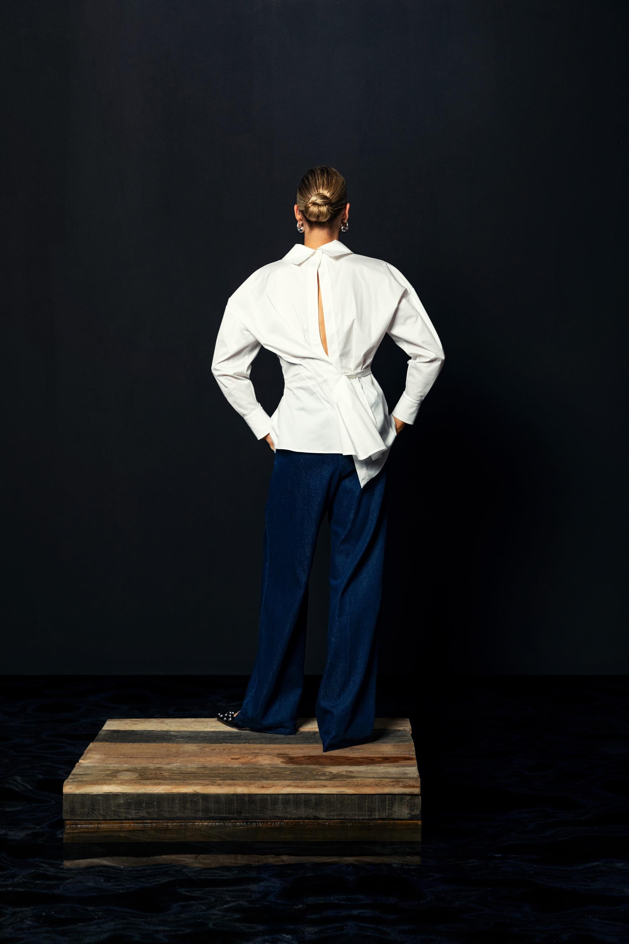 ASİMETRİK KESİM BLUZ 26W10804