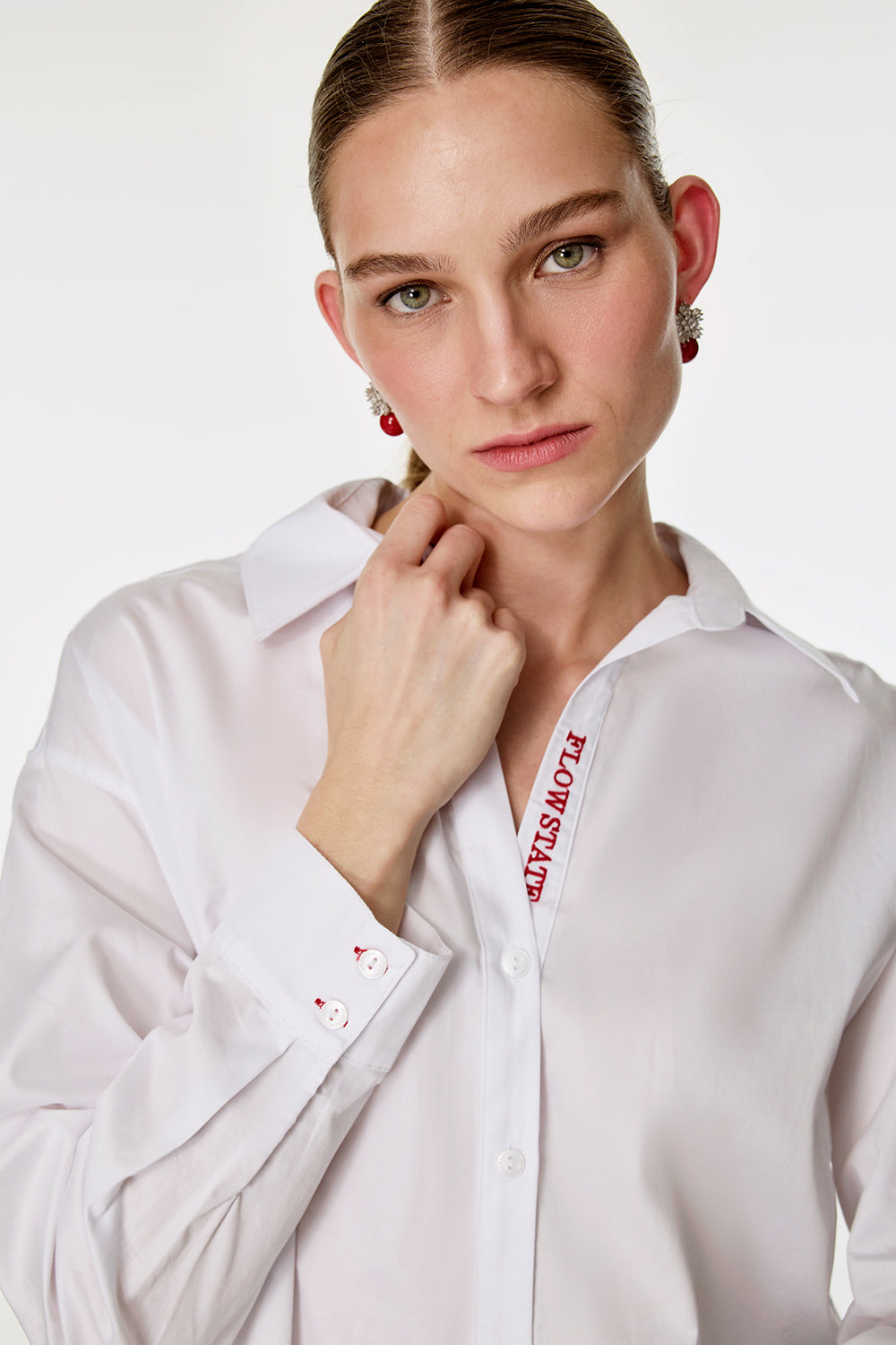 Nakış Detaylı Pamuk Gömlek