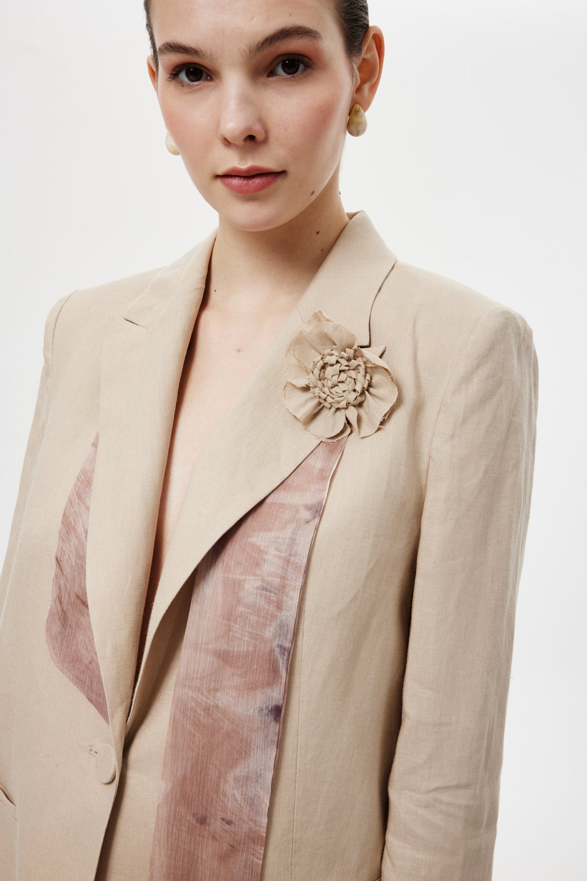 Fularlı Blazer Ceket