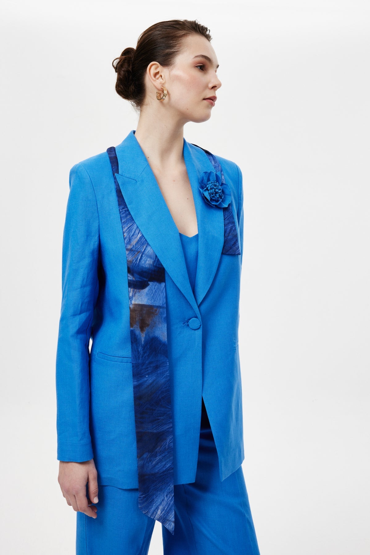 Fularlı Blazer Ceket