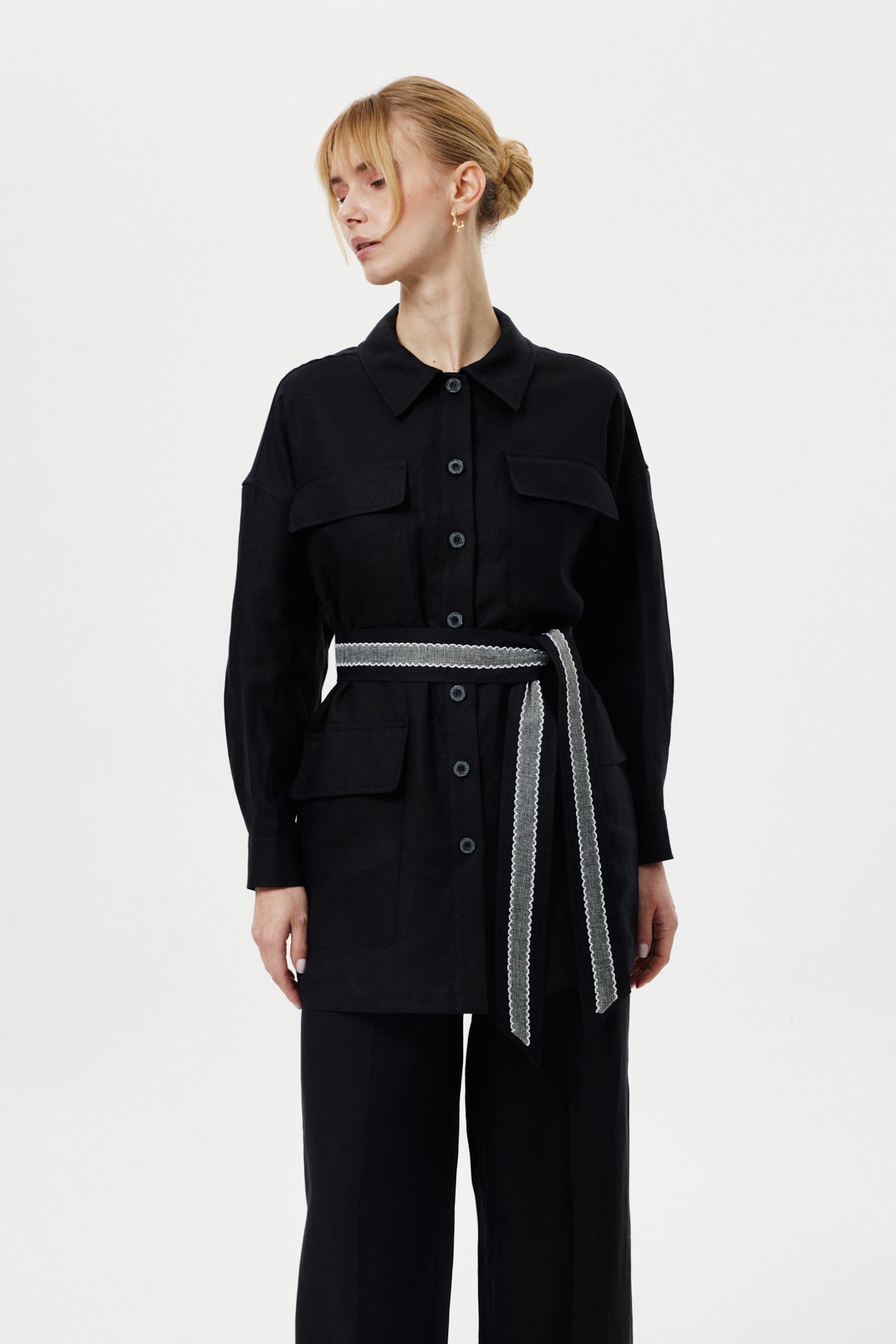 Kuşaklı Casual Ceket