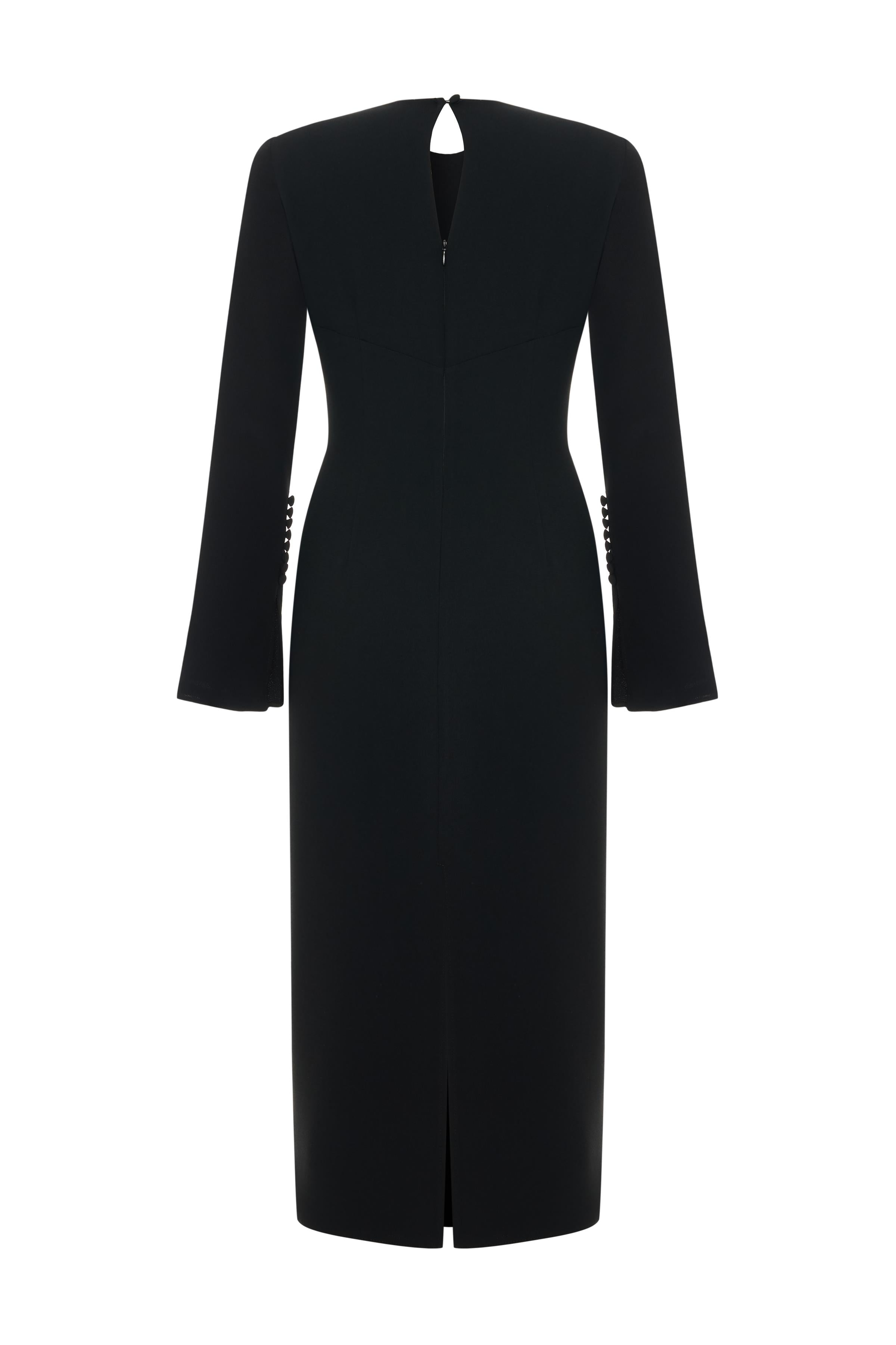 DRAPELİ MİDİ ELBİSE 26W40829