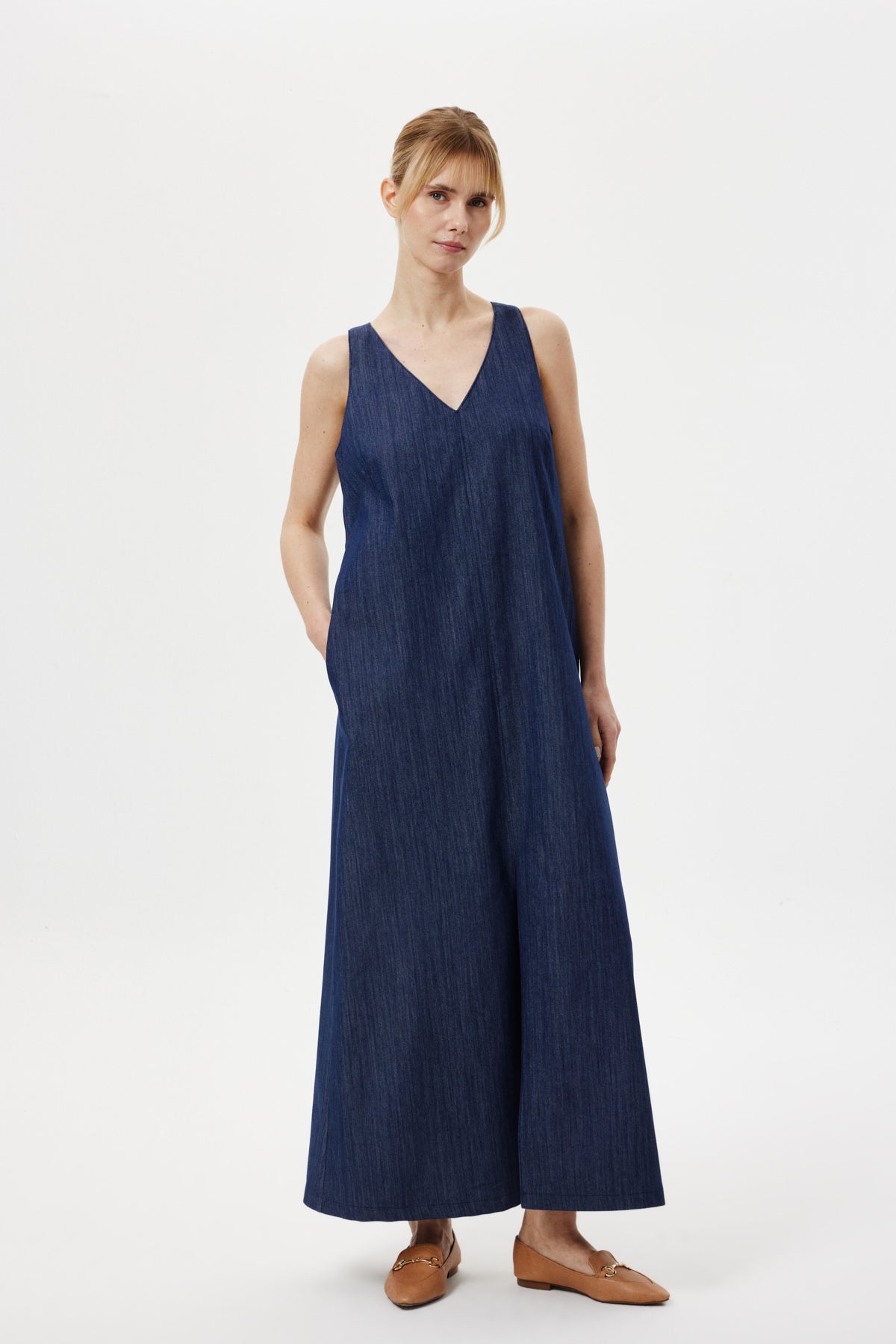 Denim Maxi Elbise