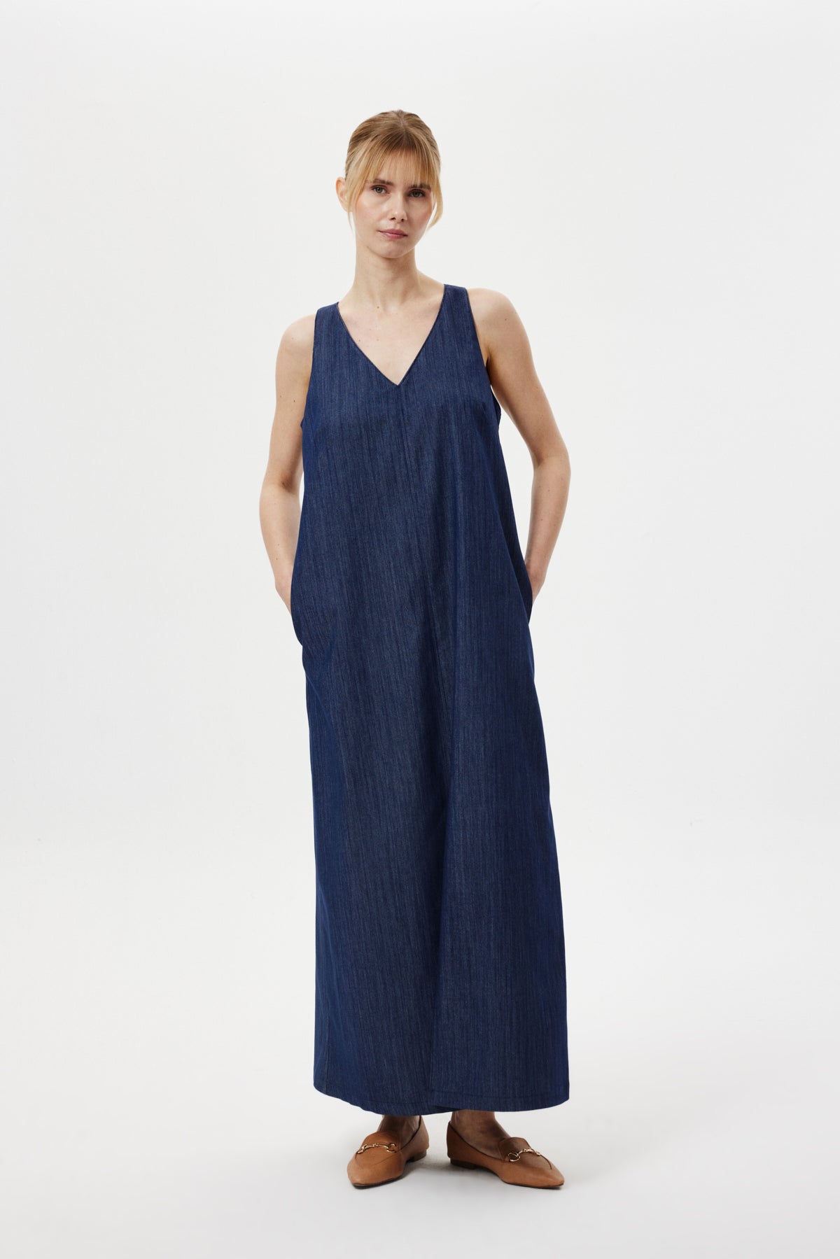 Denim Maxi Elbise