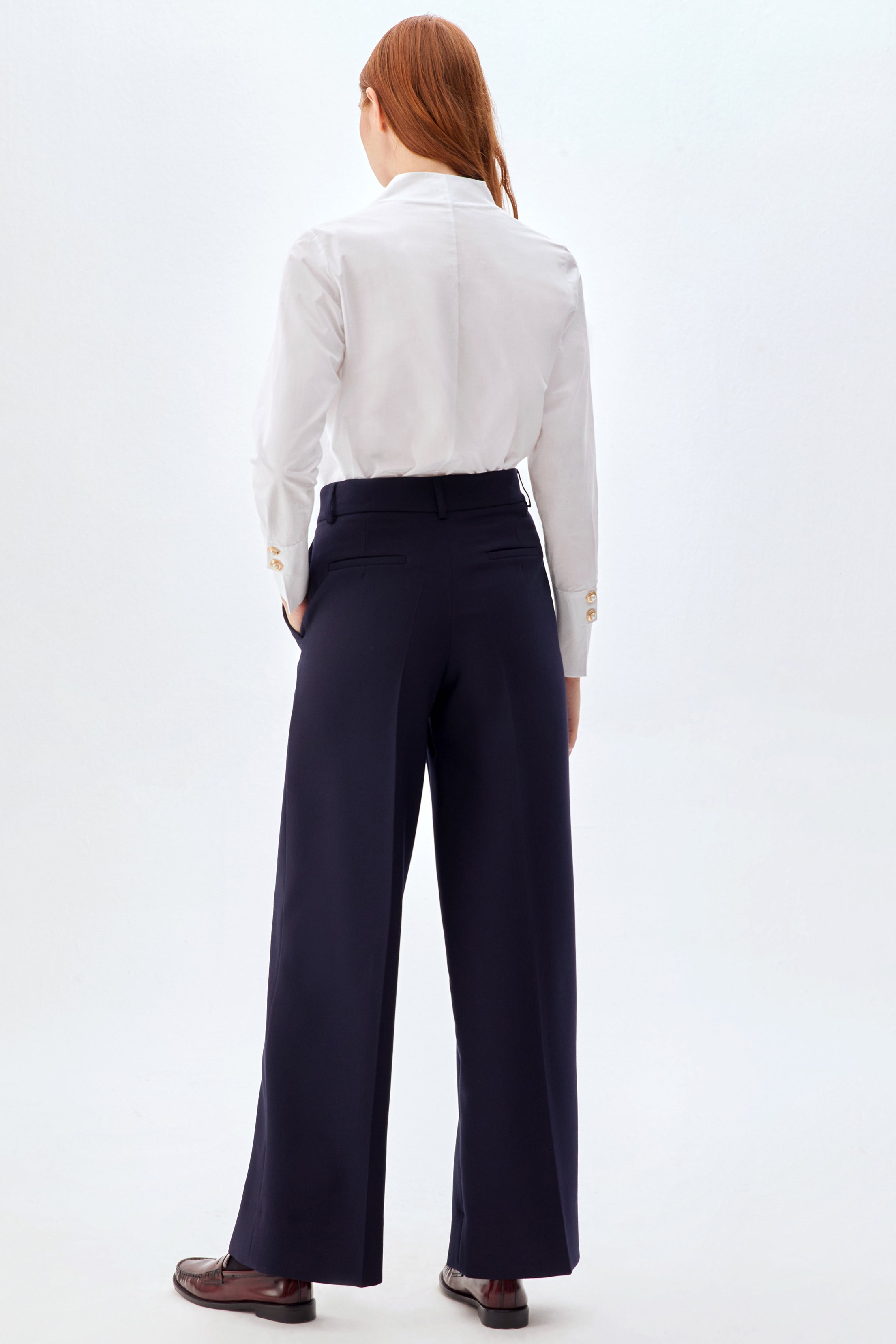 Geniş Paçalı Kadın Pantolon LACİVERT