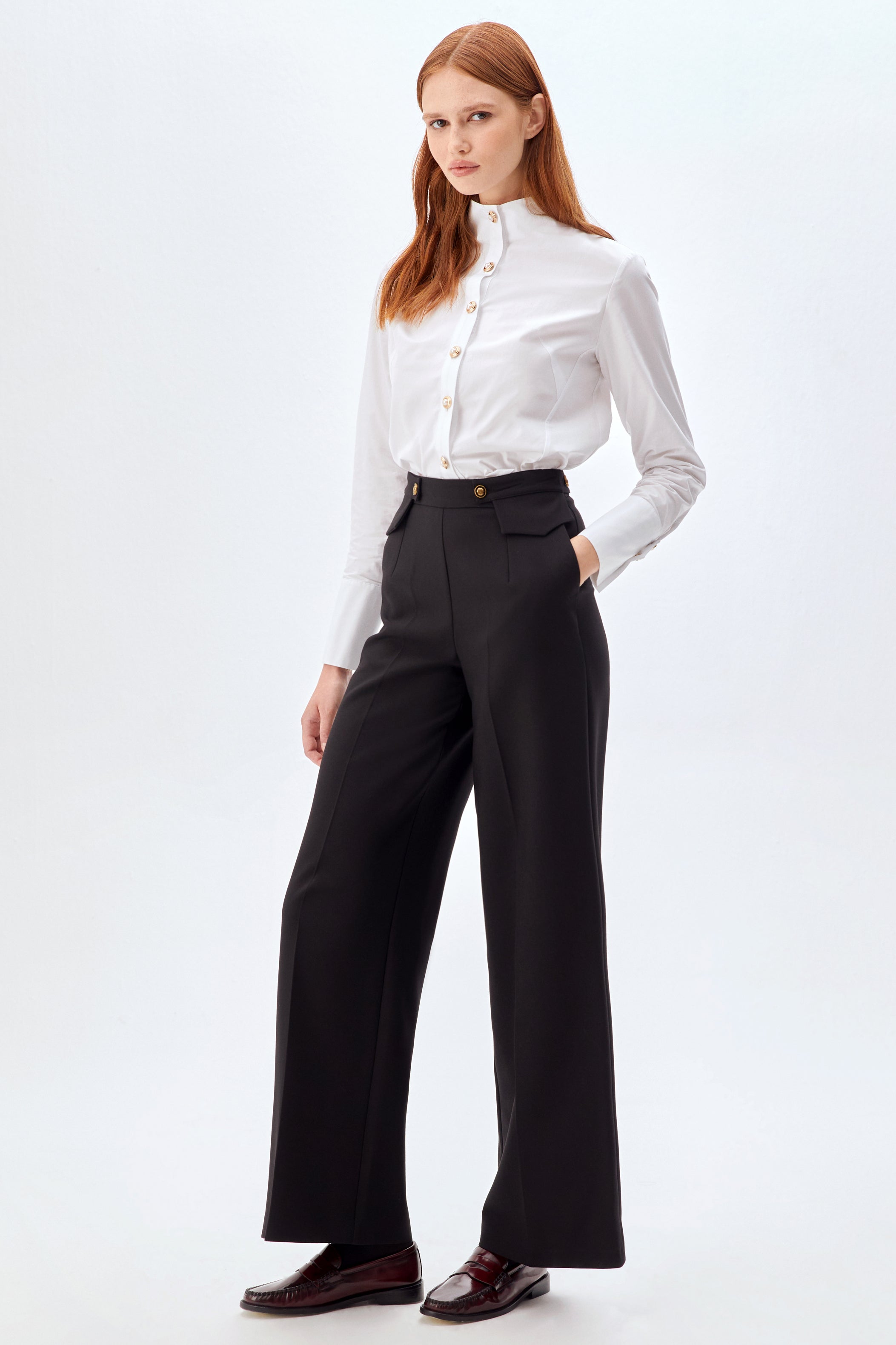 Geniş Paçalı Kadın Pantolon LACİVERT