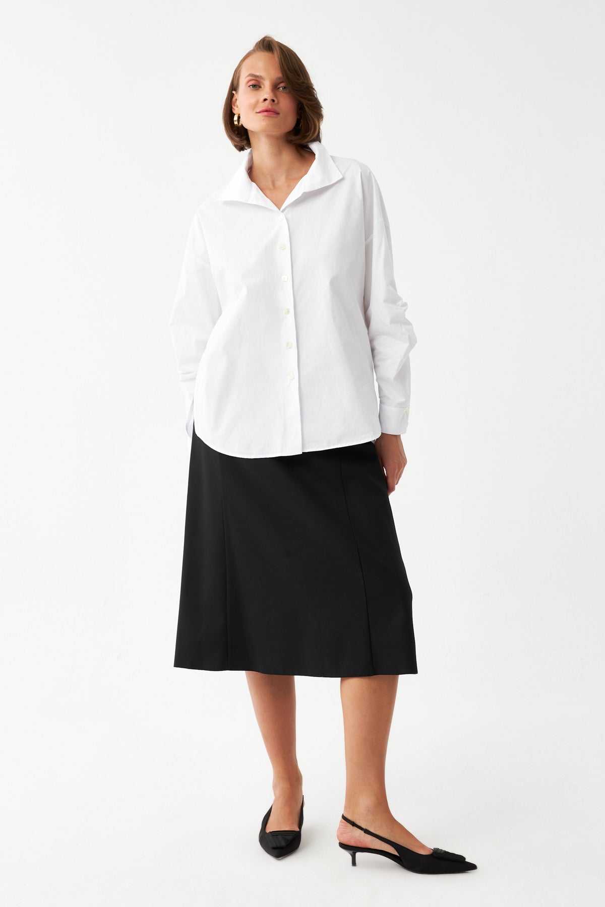 Boğazlı Oversize Gömlek