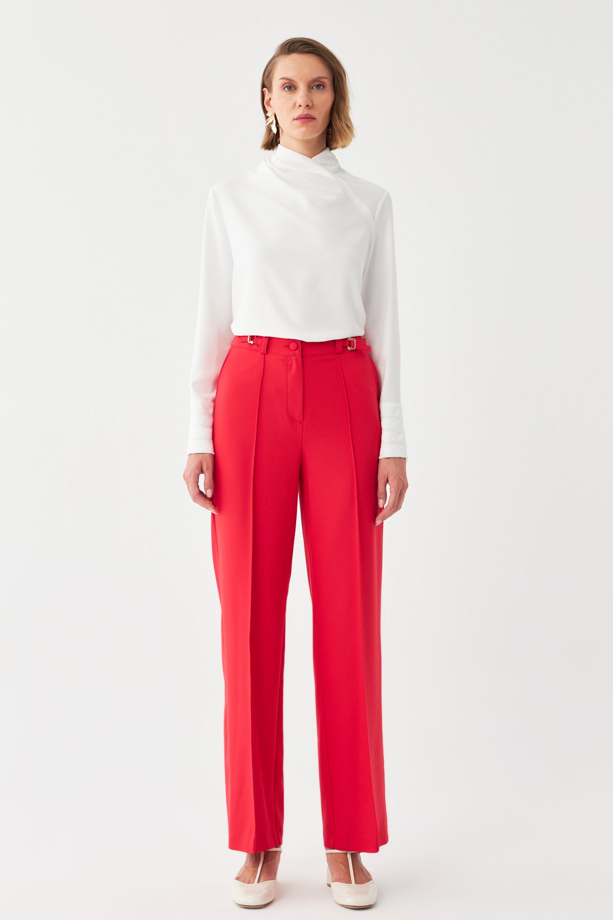 Yüksek Bel Geniş Paça Pantolon