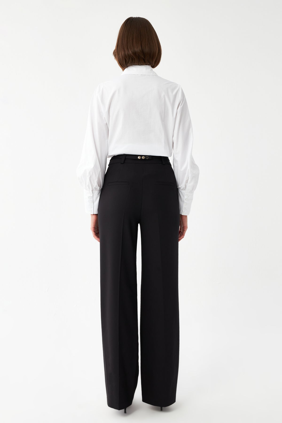 Yüksek Bel Geniş Paça Pantolon