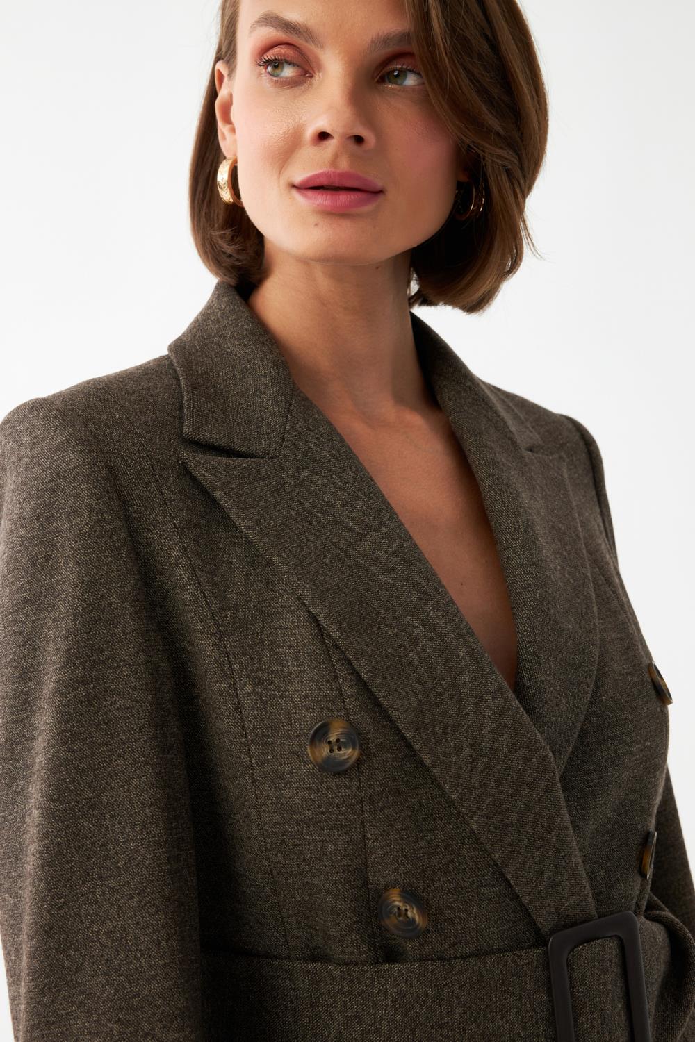 Kemerli Kruvaze Blazer Ceket