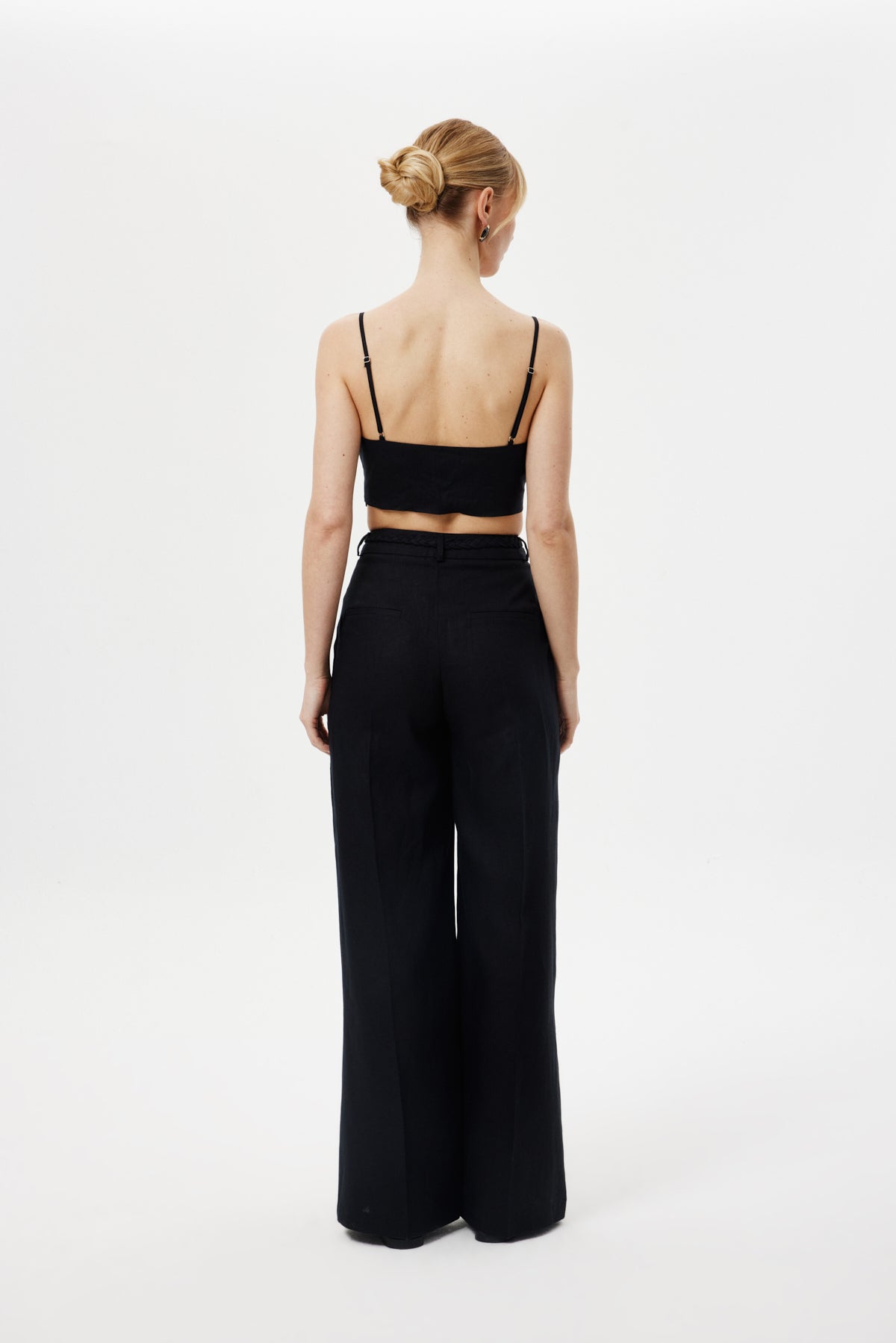 Pileli Keten Pantolon