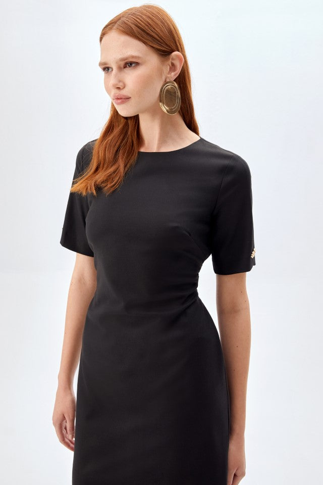 Kısa Kol Elbise SİYAH