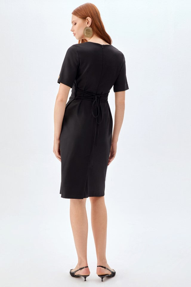 Kısa Kol Elbise SİYAH