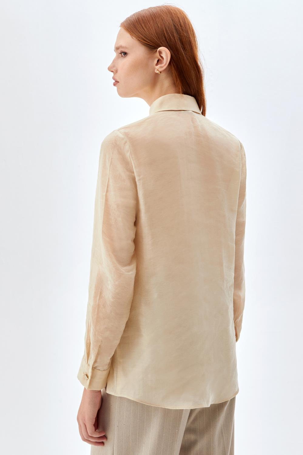 Klasik Gizli Pat Kapama Gömlek