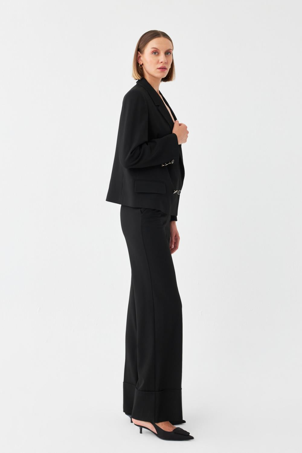 V Yaka Blazer Ceket
