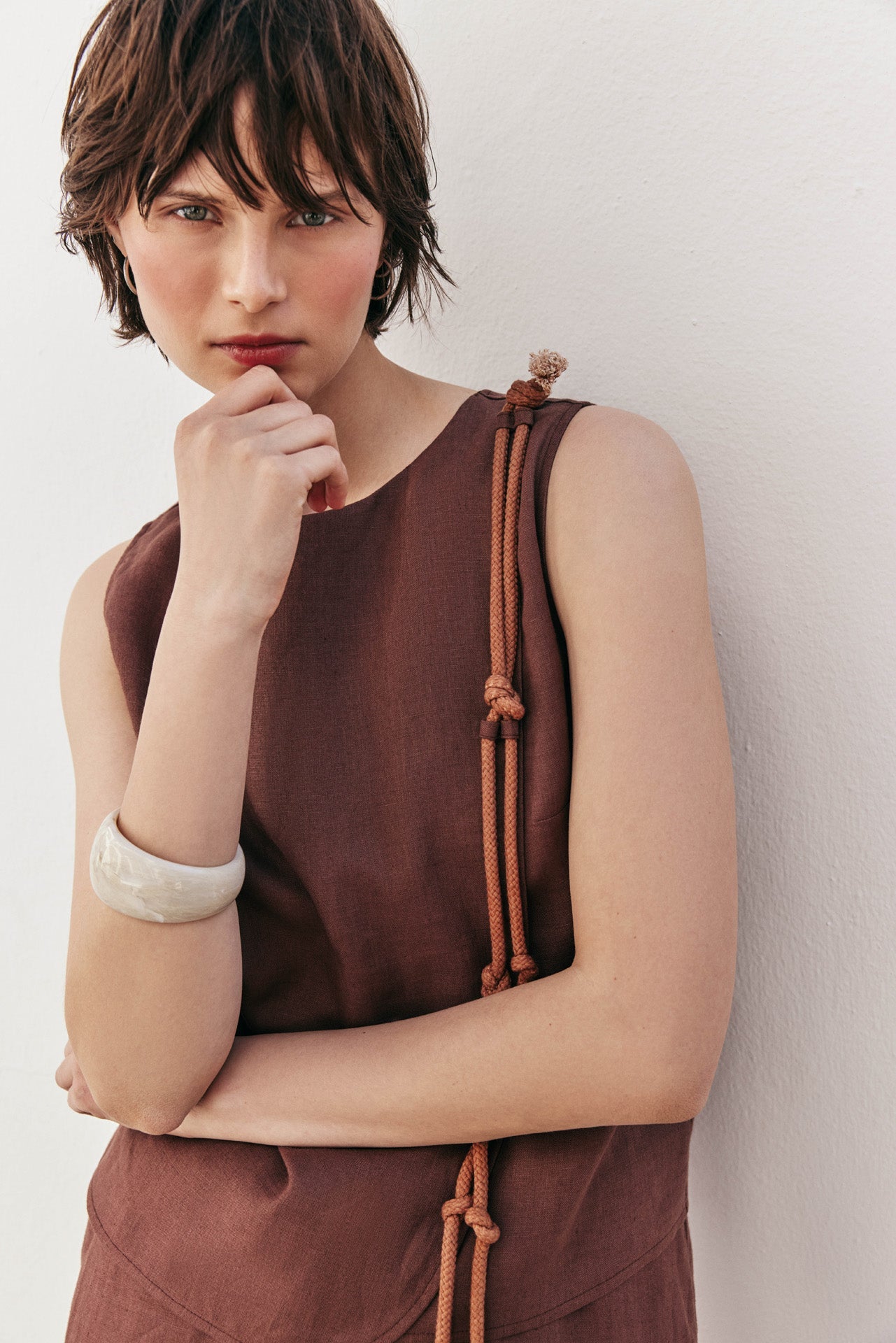 Kolsuz Dökümlü Takım KAHVERENGİ