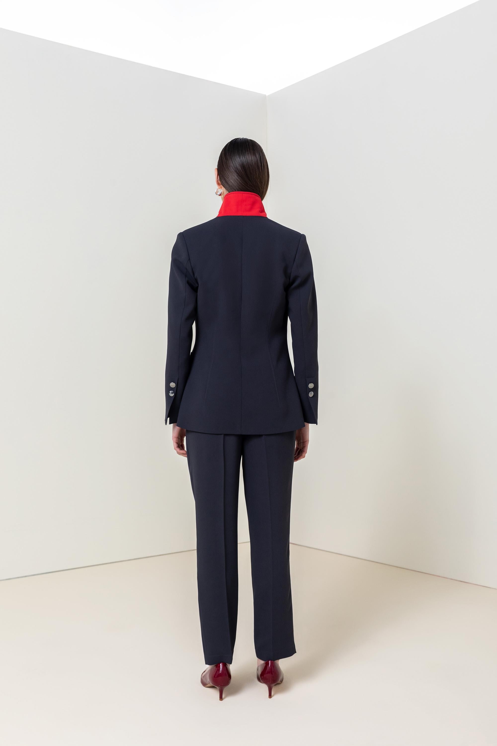 KONTRAST YAKALI ASİMETRİK BLAZER 26W50816