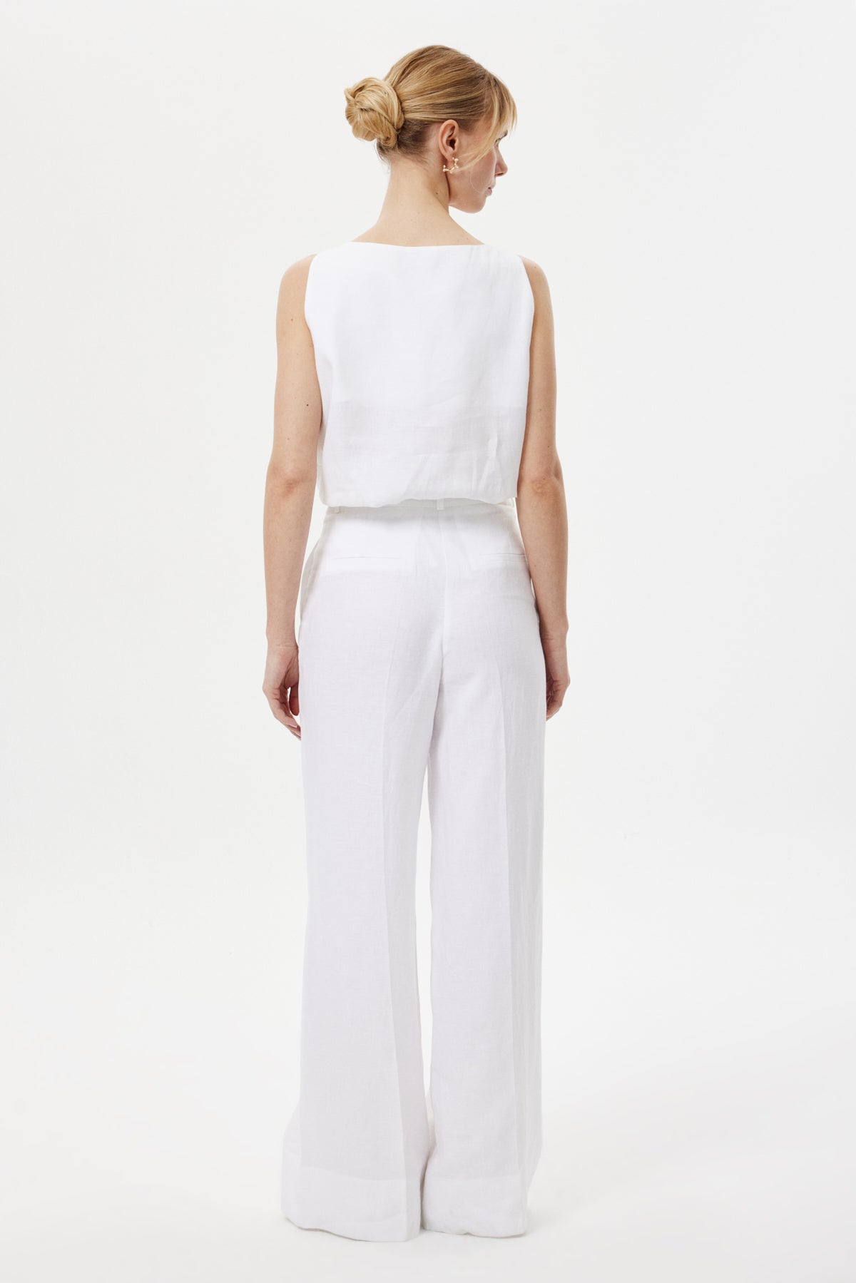 Loose-Fit Keten Pantolon