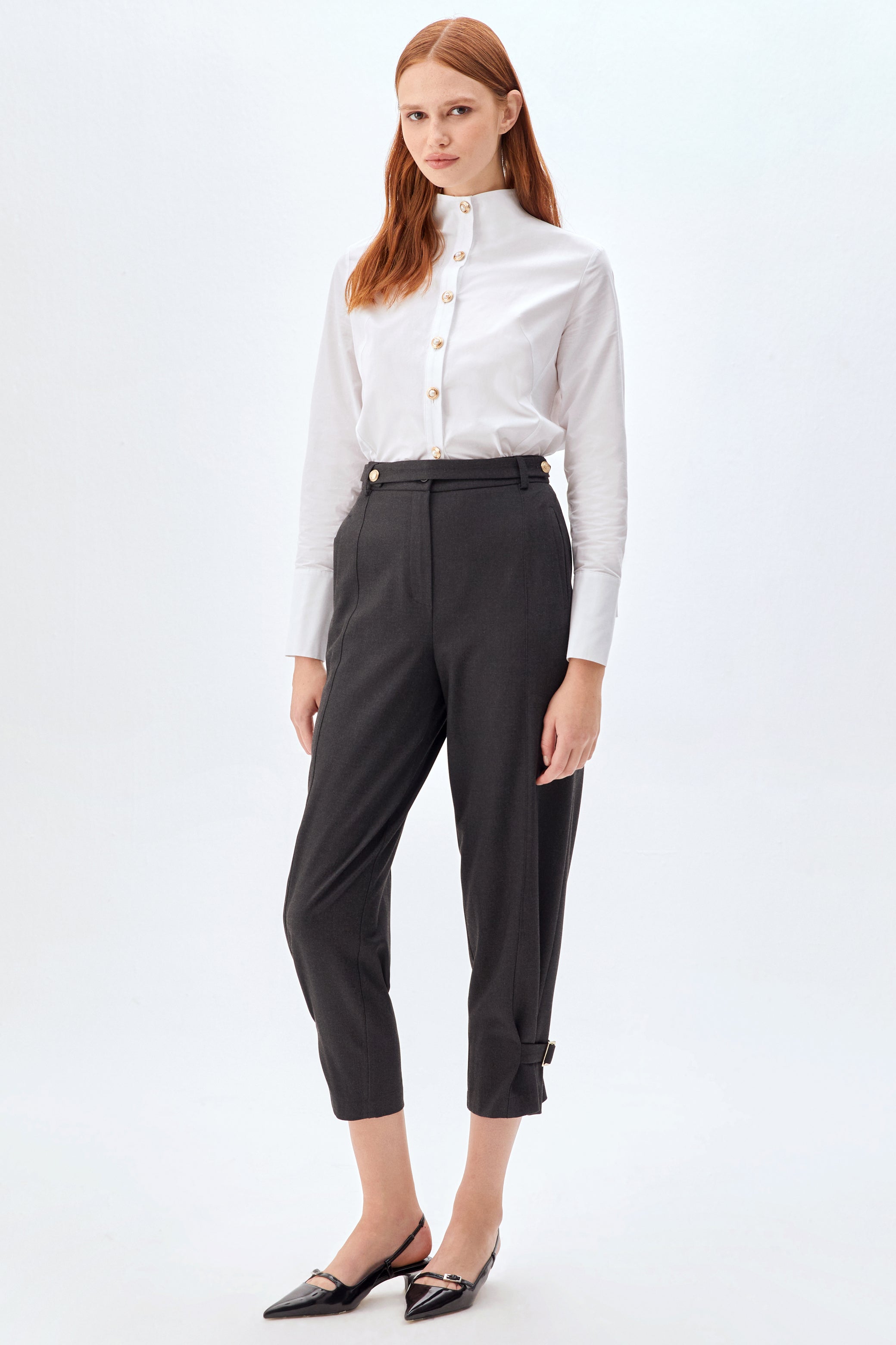 Paça Detaylı Bol Kesim Pantolon