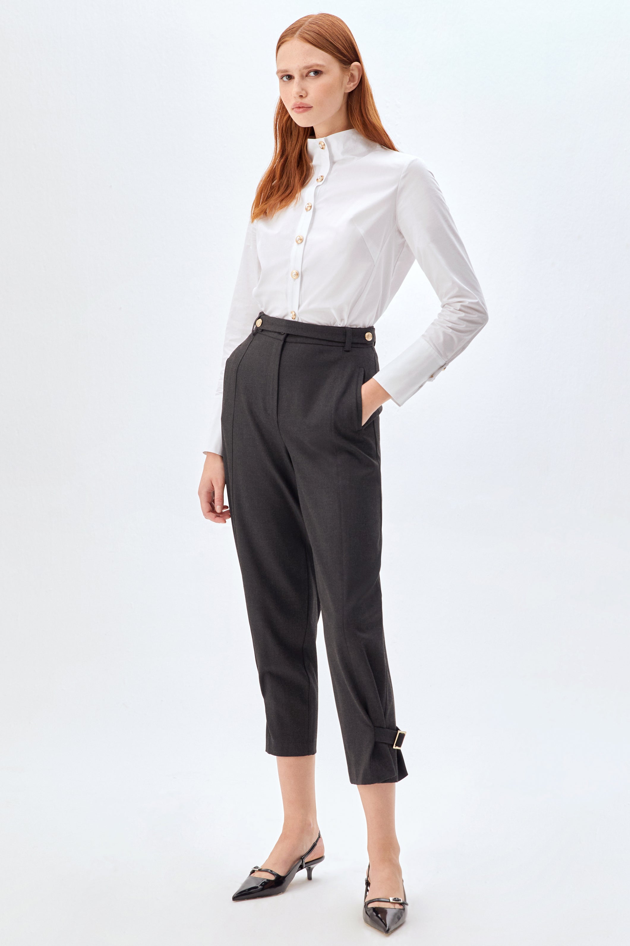 Paça Detaylı Bol Kesim Pantolon