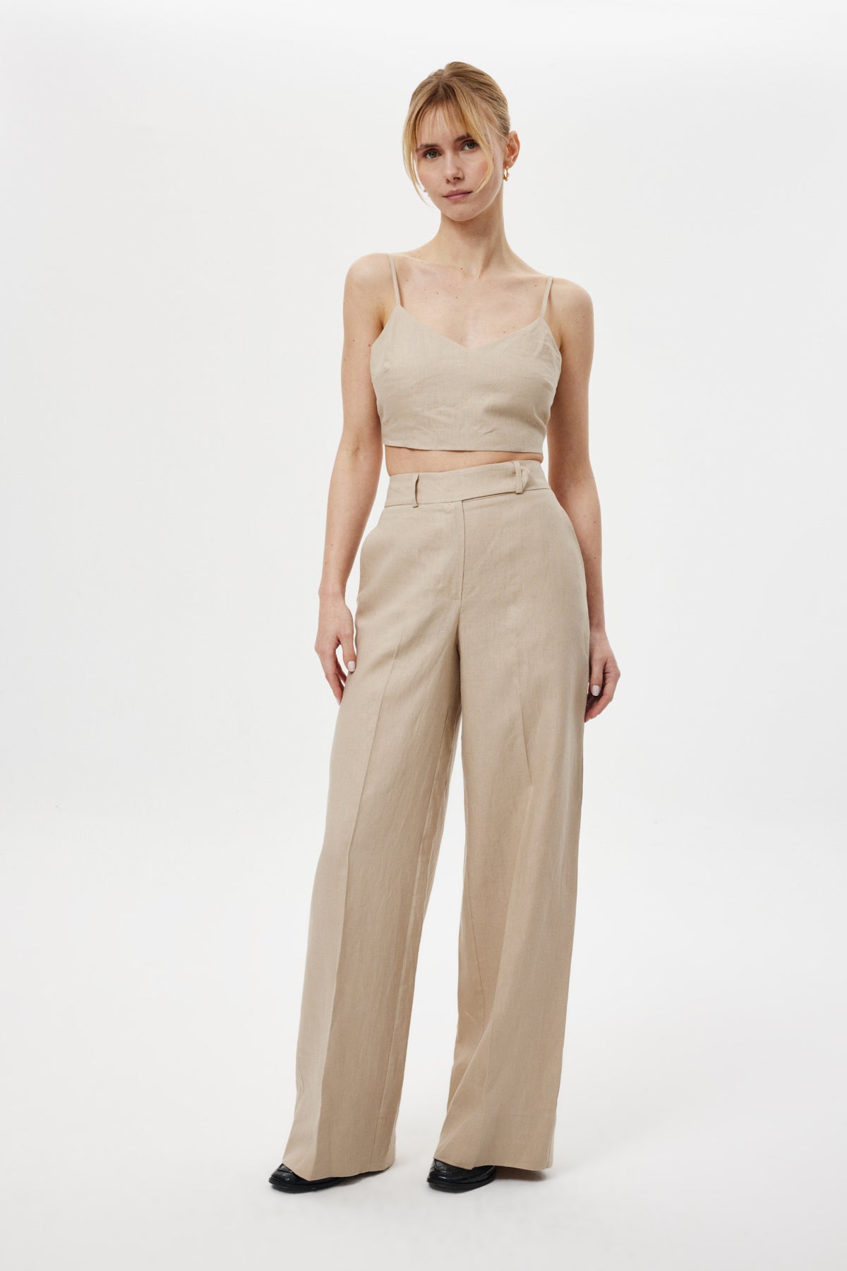 Loose-Fit Keten Pantolon