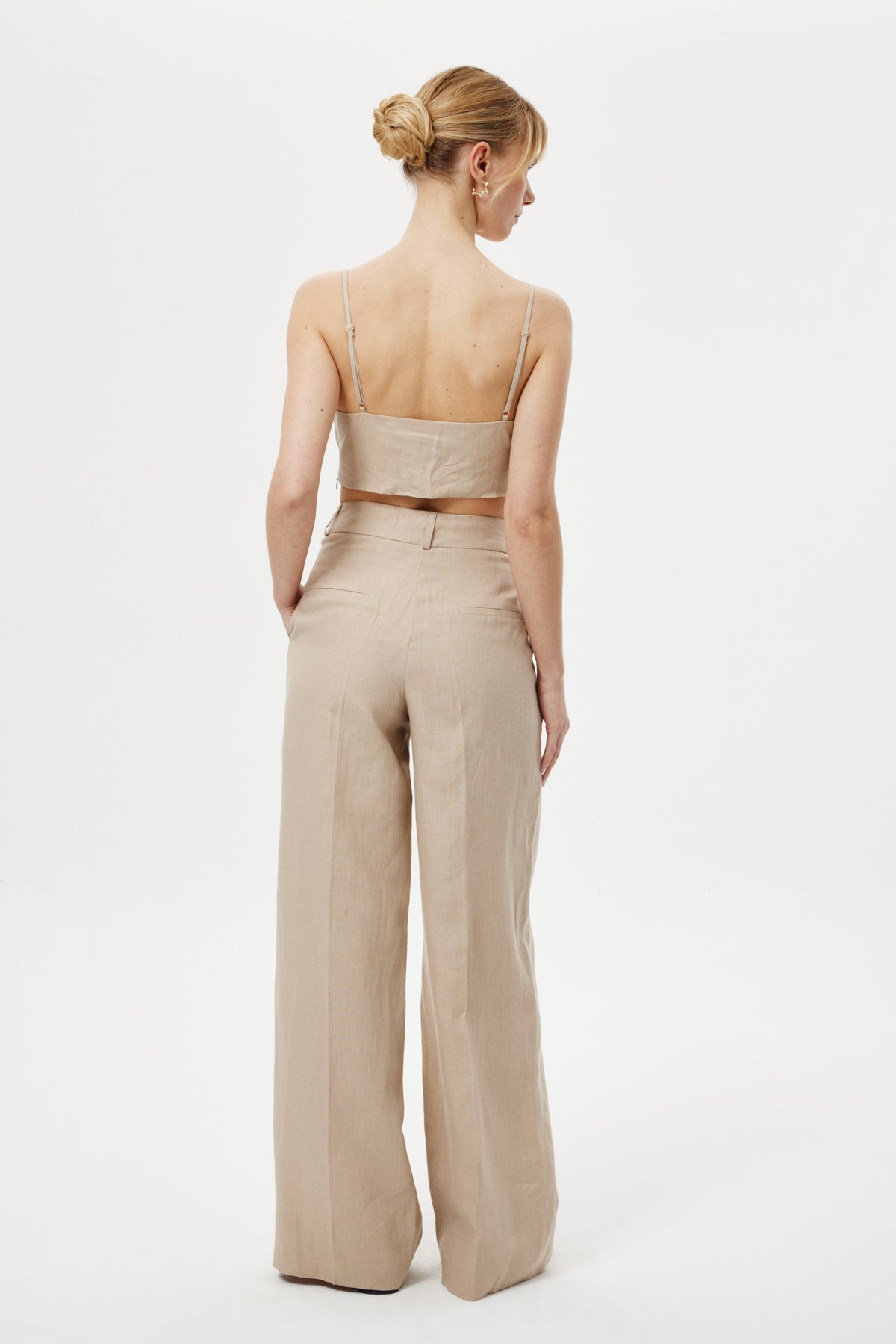 Loose-Fit Keten Pantolon