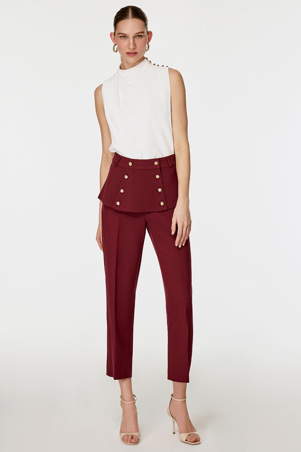 Çıkarılabilir Kemerli Pantolon BORDO