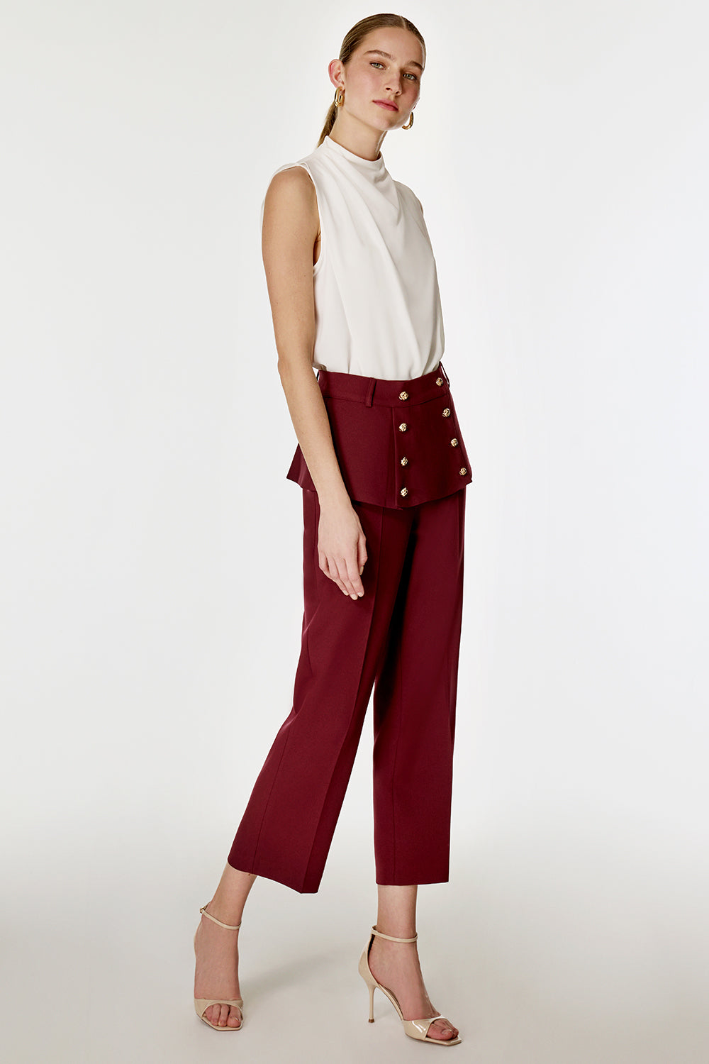 Çıkarılabilir Kemerli Pantolon BORDO