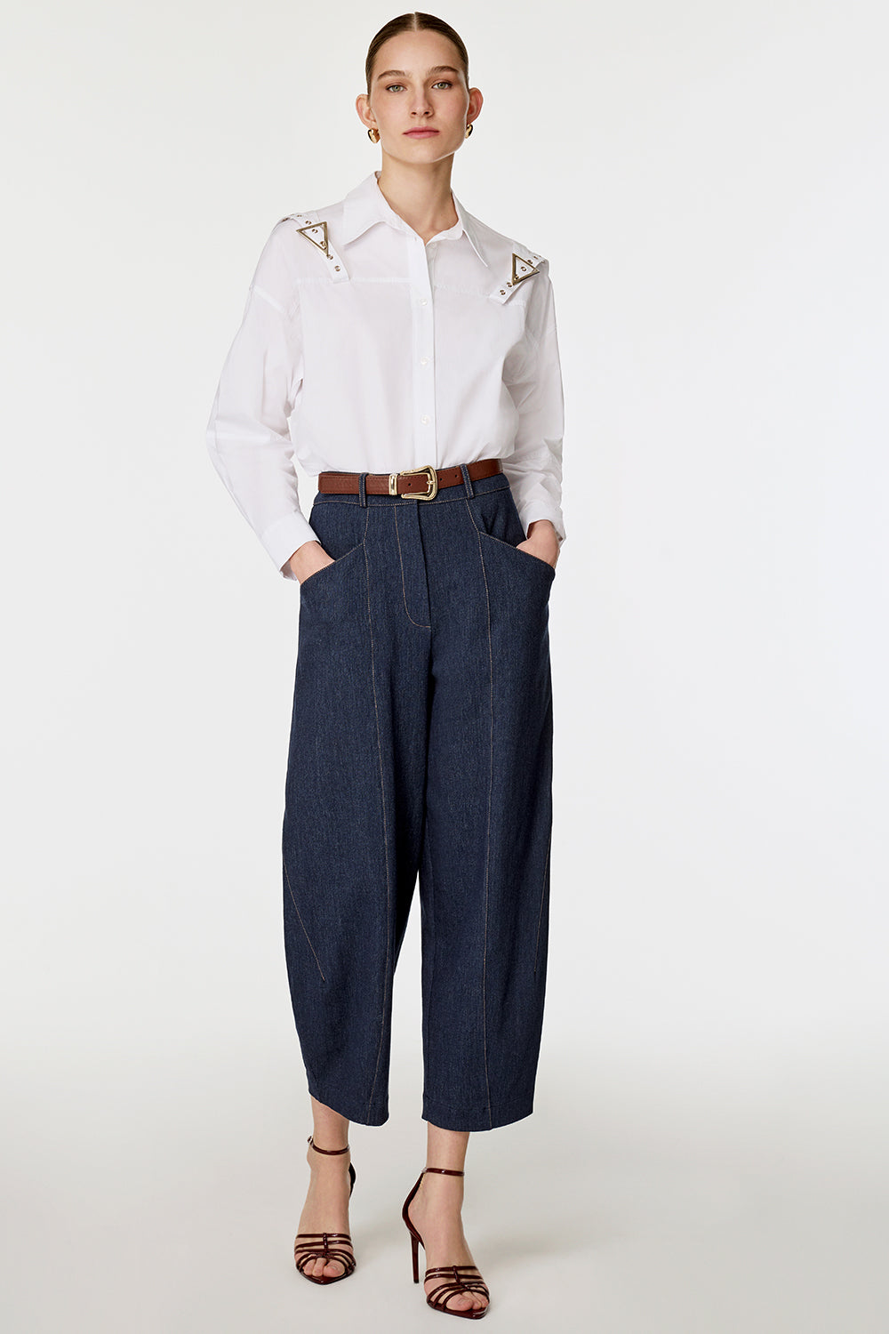 Denim Baggy Pantolon LACİVERT