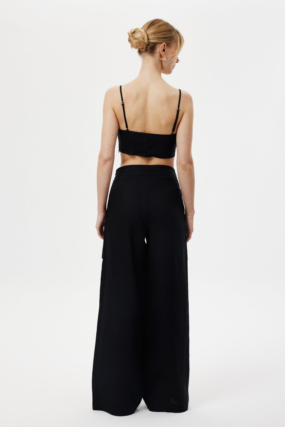 Cep Detaylı Keten Pantolon