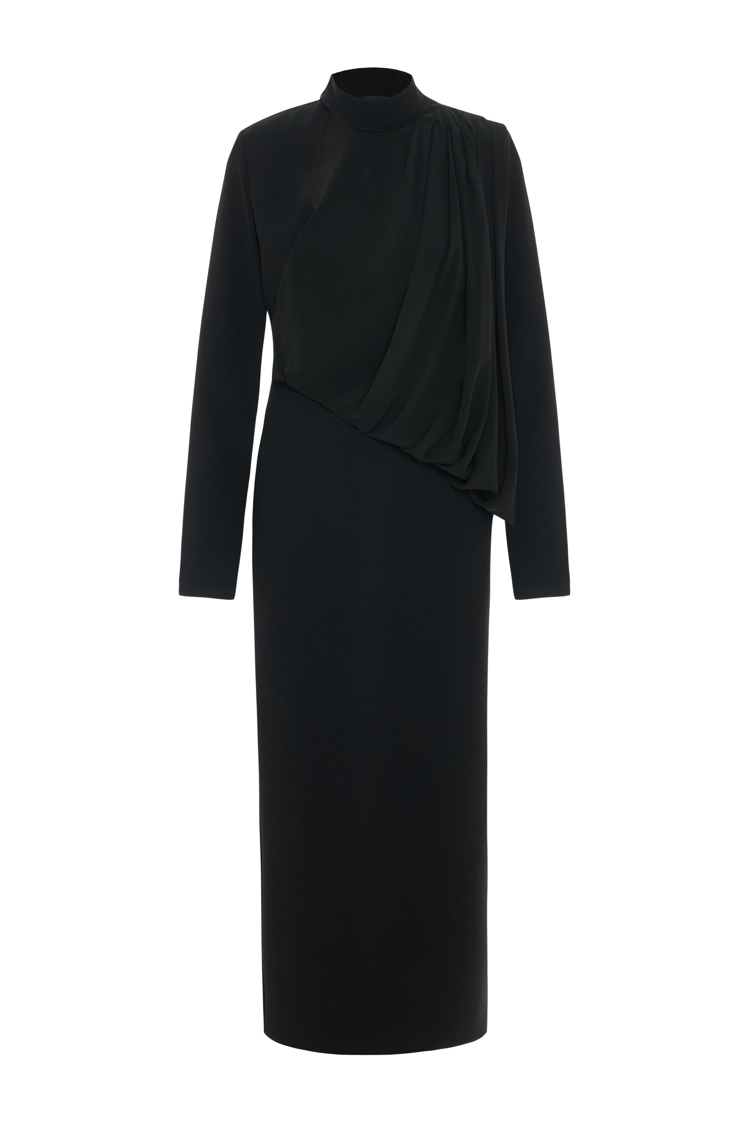 SIRT DETAYLI VOLANLI ELBİSE 26W40888