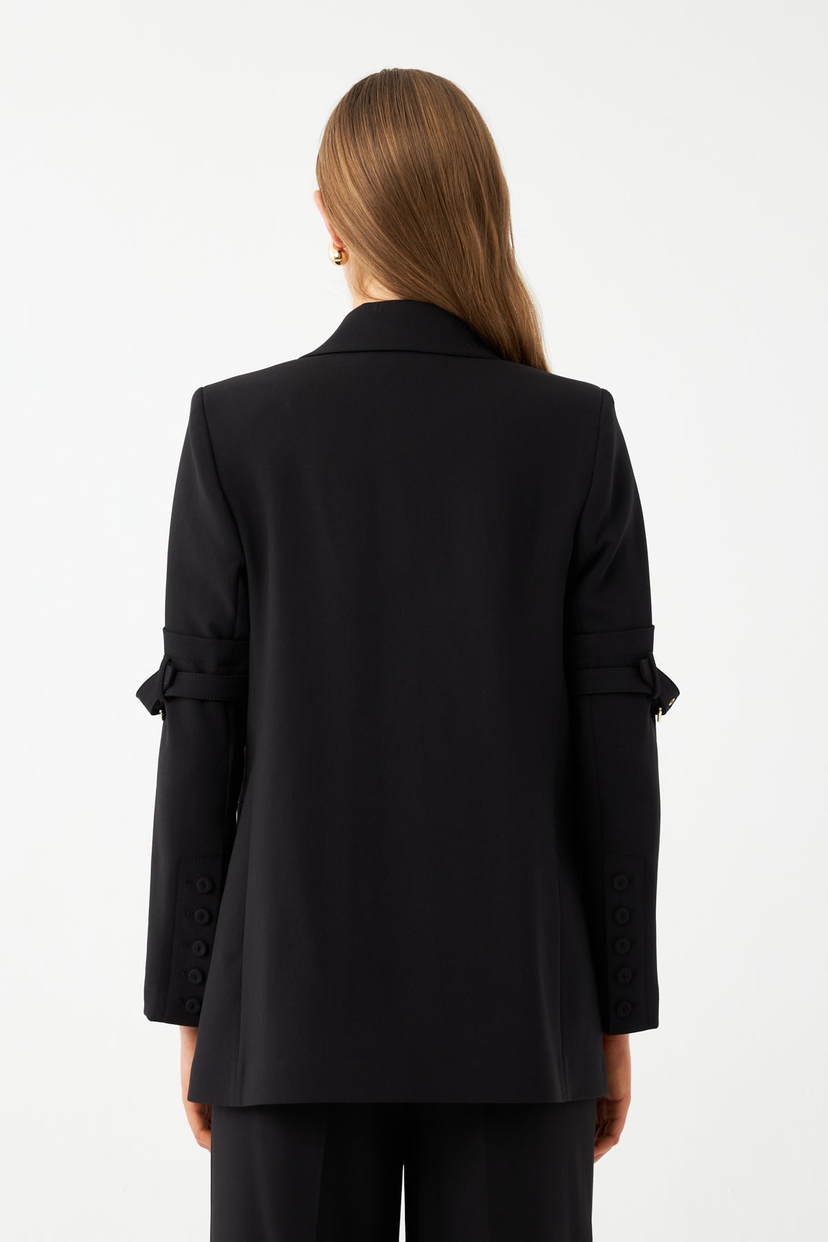 Tokalı Kol Detaylı Blazer Ceket