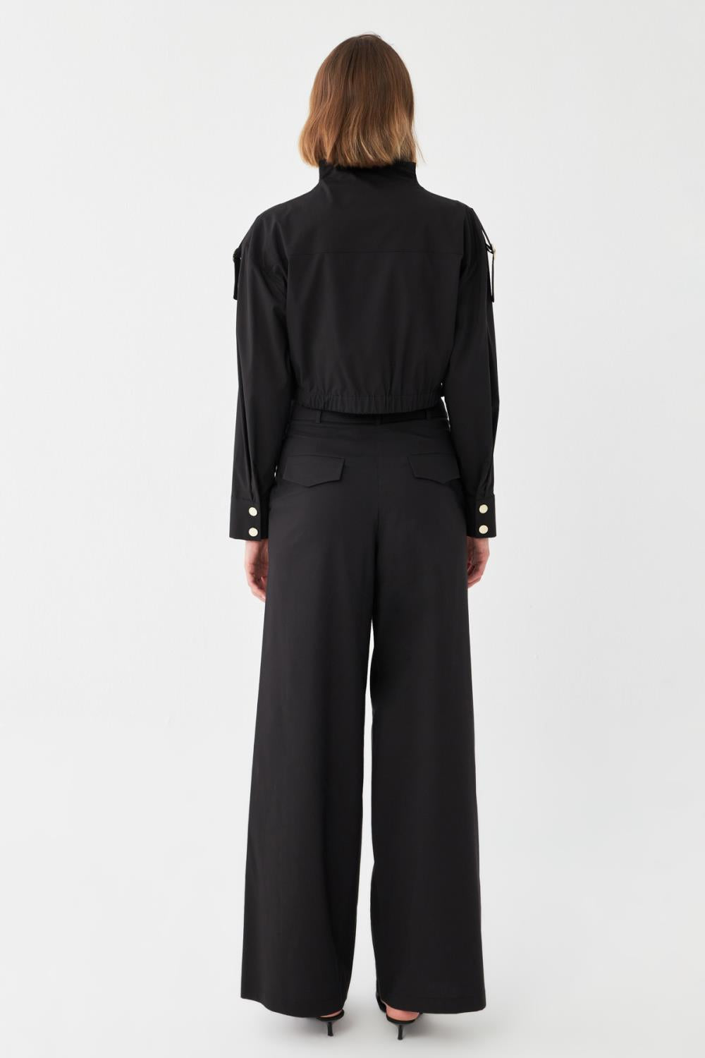 Straight-Fit Düğmeli Takım SİYAH