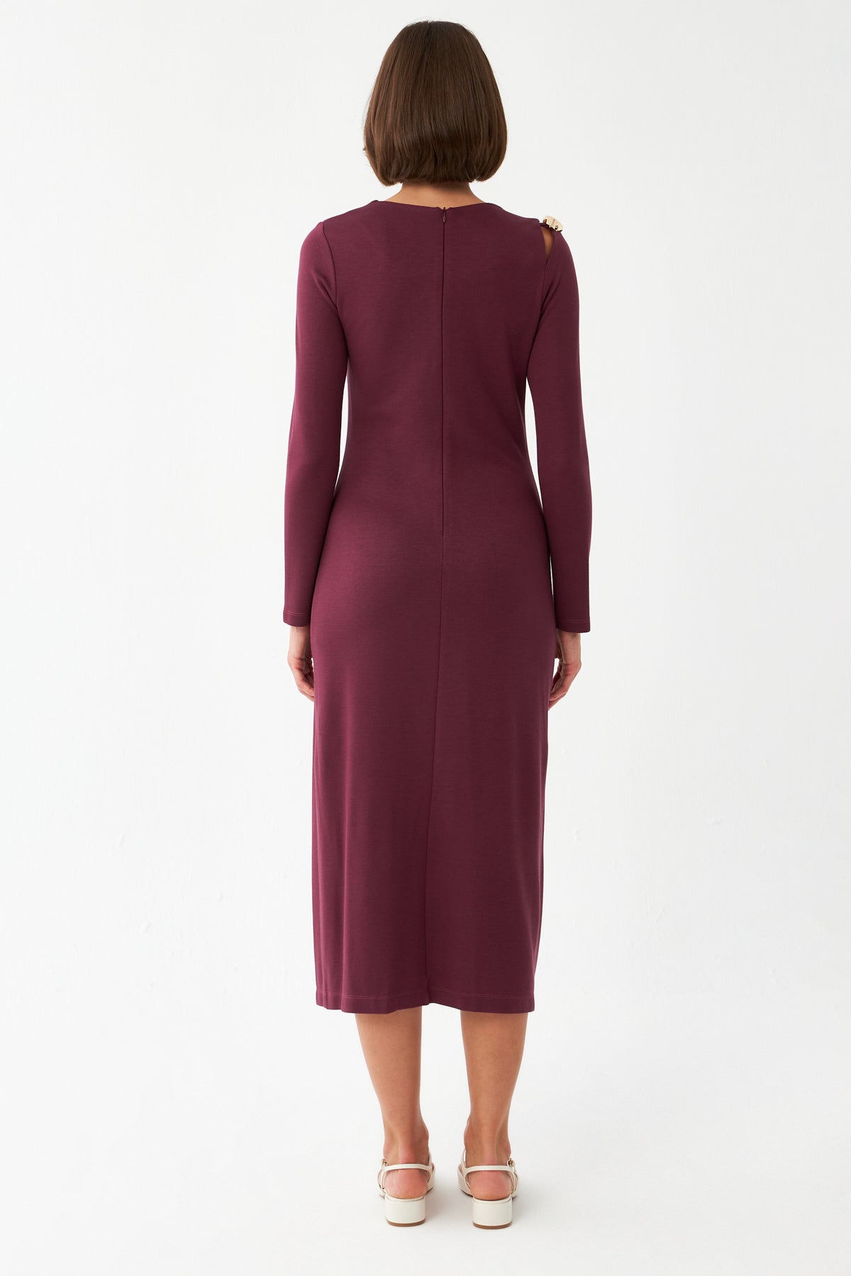 Straight-Fit Elbise BORDO