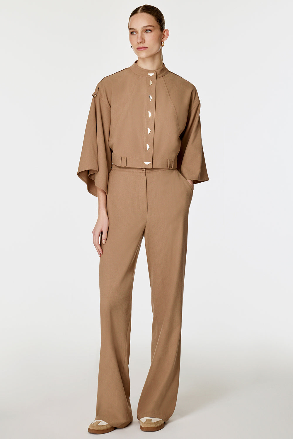 Geniş Kollu Bomber Takım CAMEL