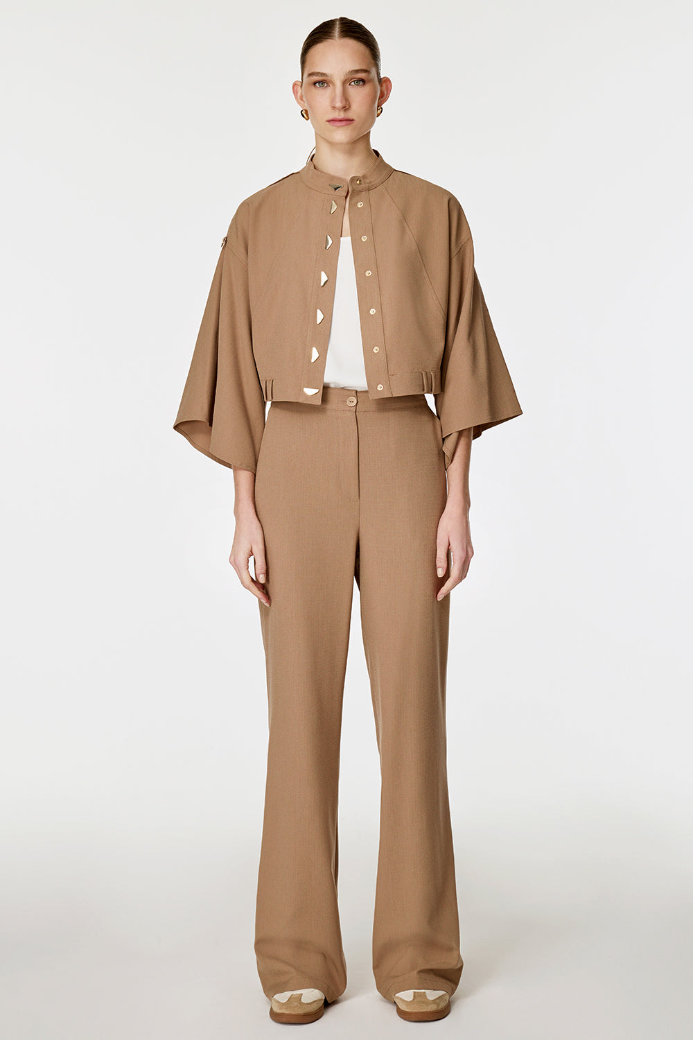 Geniş Kollu Bomber Takım CAMEL