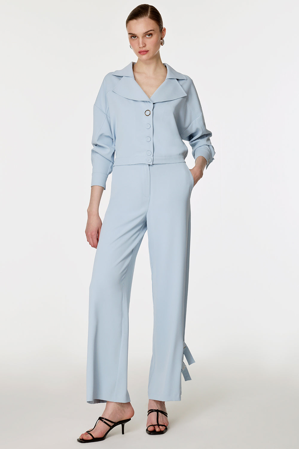 Çıtçıtlı Paça Detaylı Spor Takım