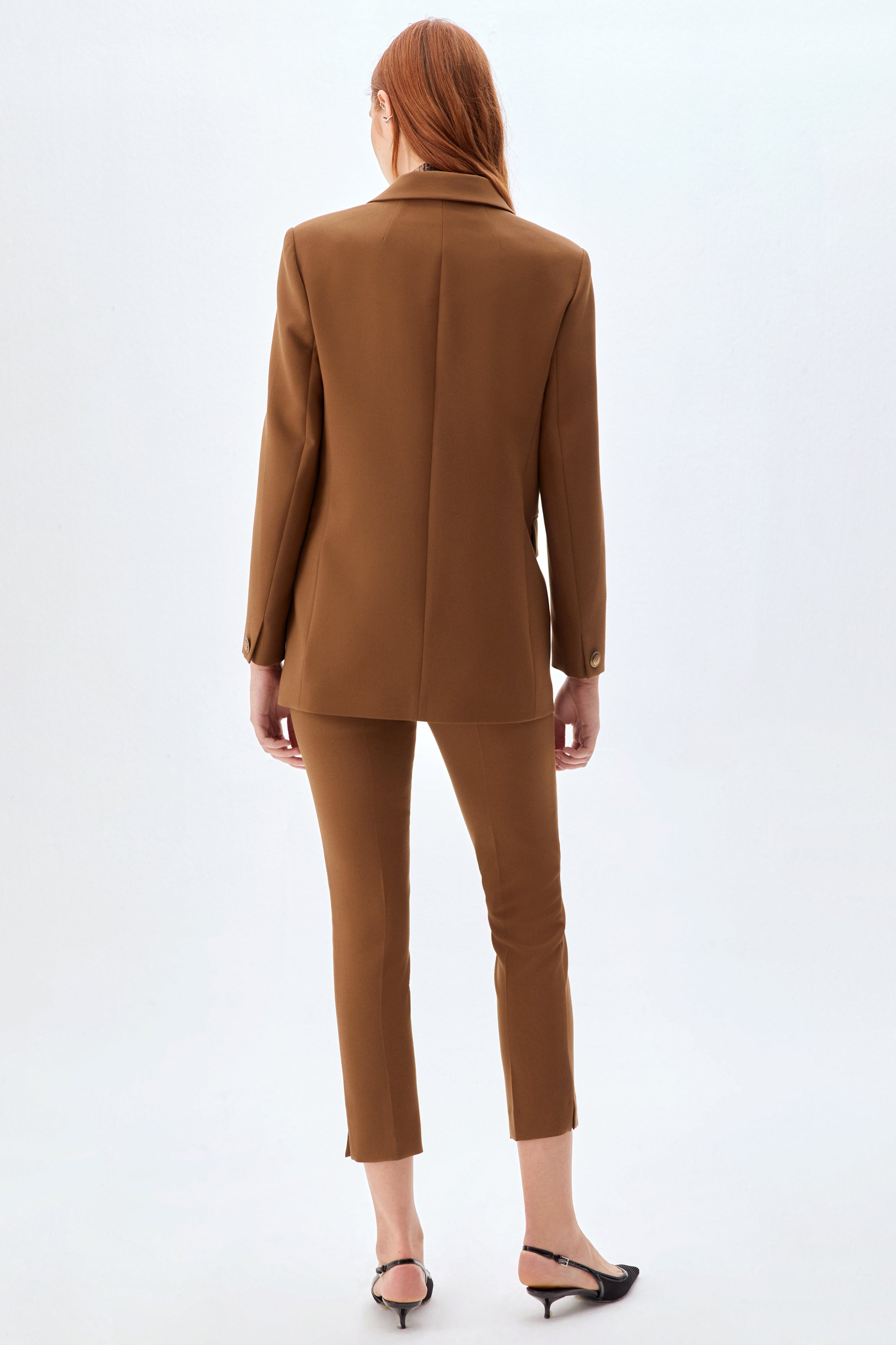 Tek Düğmeli Blazer Ceket Takım OLIVE