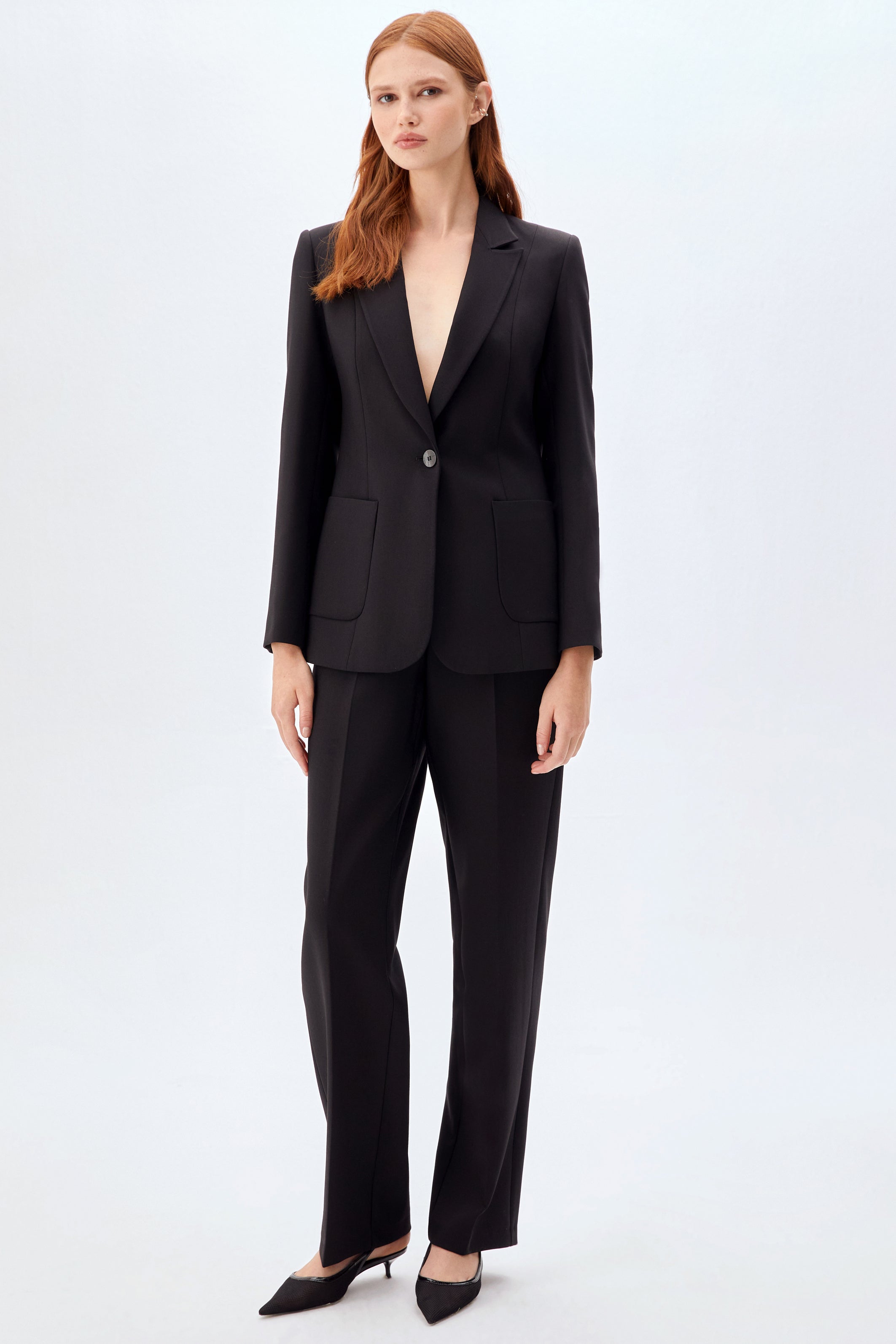 Tek Düğmeli Blazer Ceket Takım