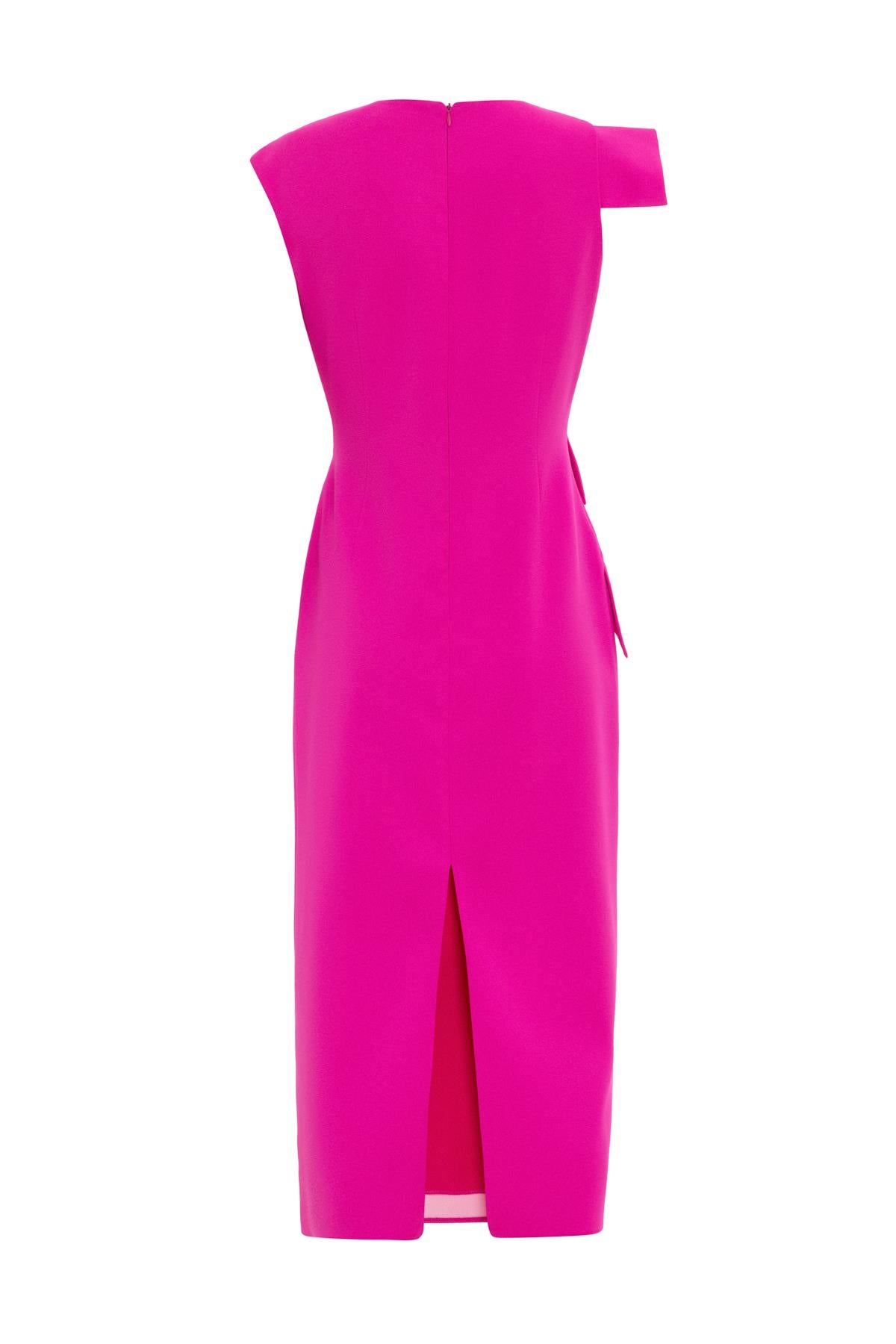 VOLANLI MİDİ ELBİSE 26W40809