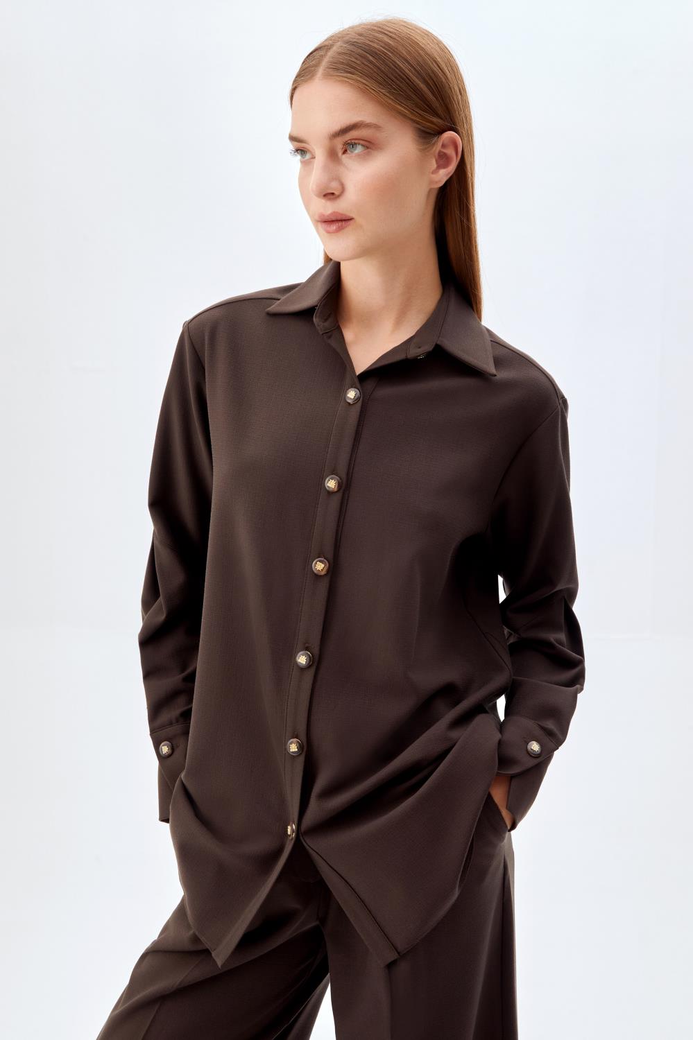 Palazzo Gömlekli Takım KAHVERENGİ