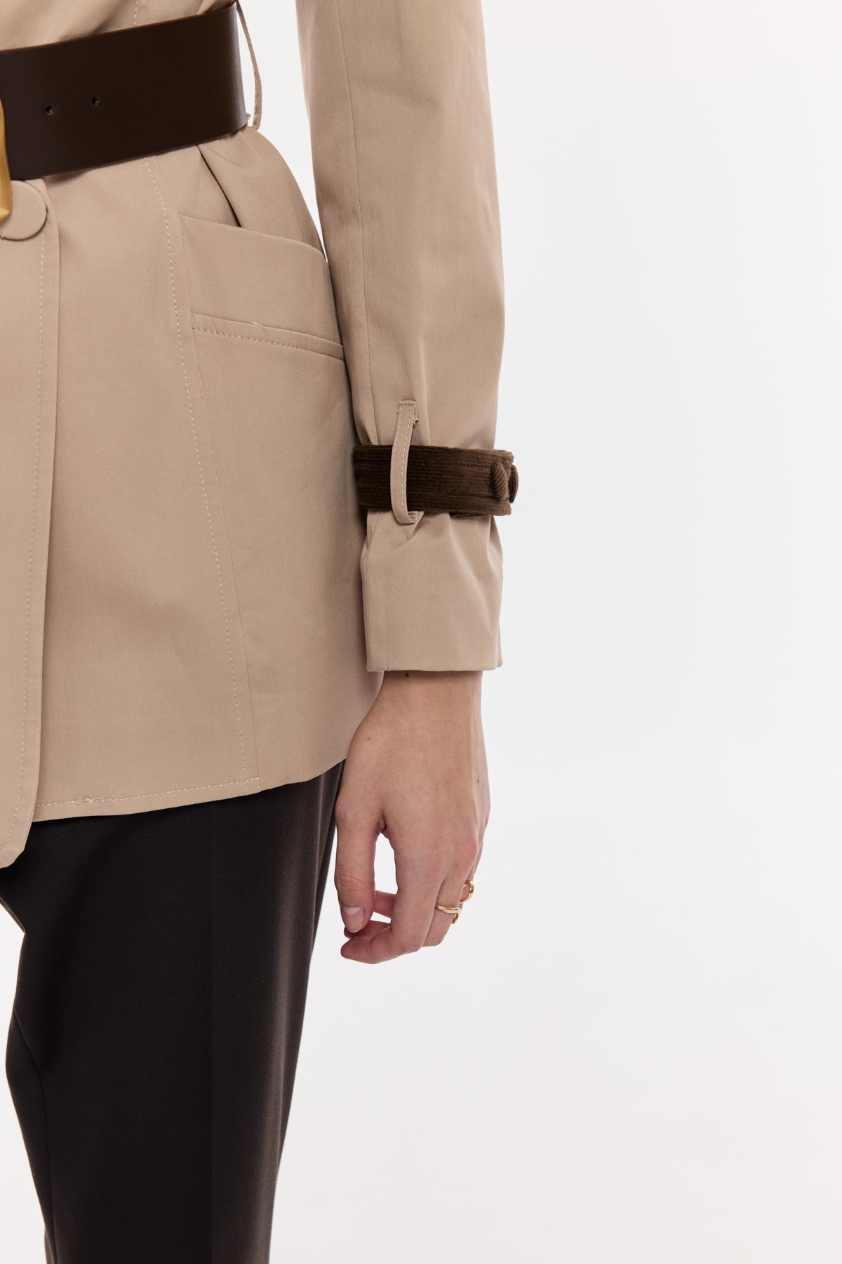 Kuşaklı Klasik Trenç Ceket