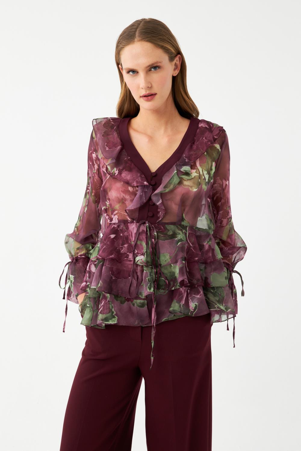 Kat Kat Volanlı Bluz