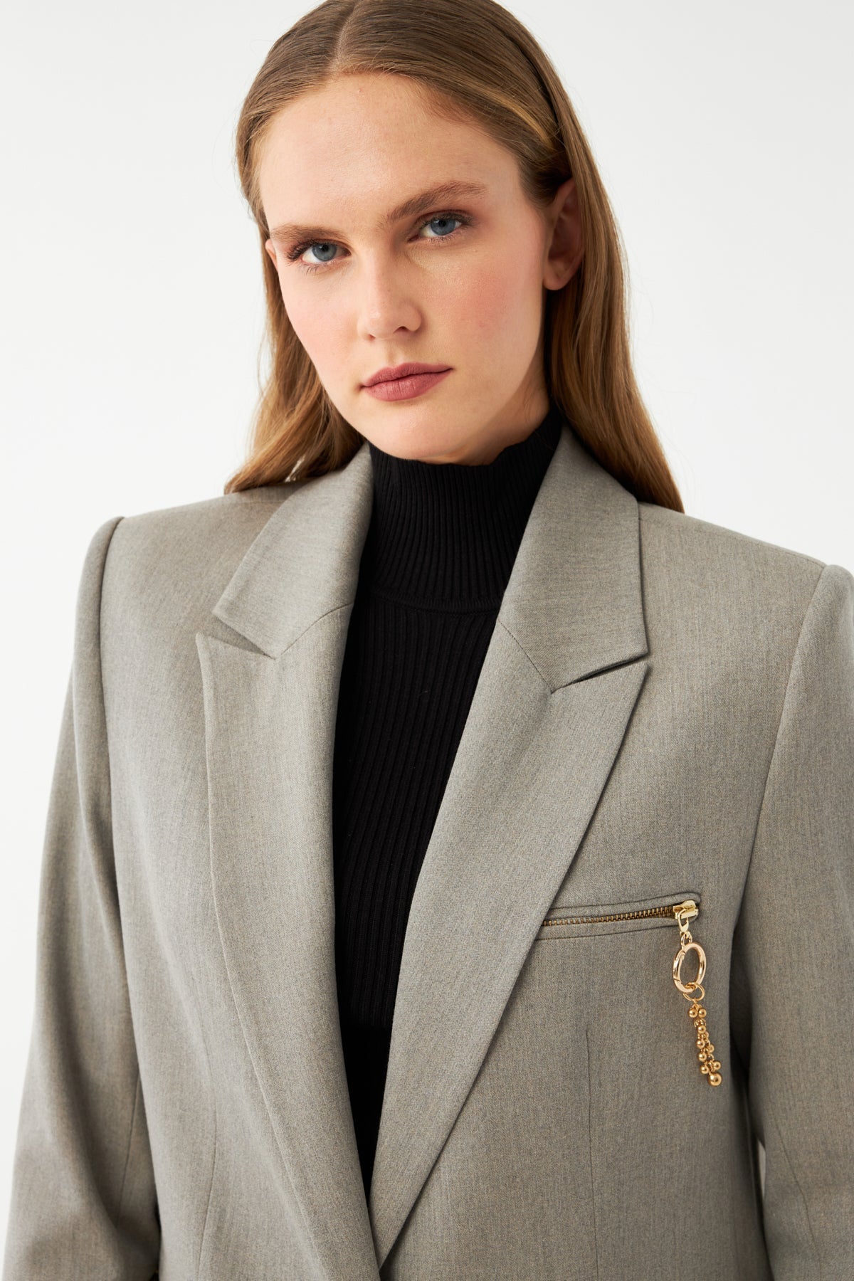 Aksesuarlı Oversize Blazer Ceket