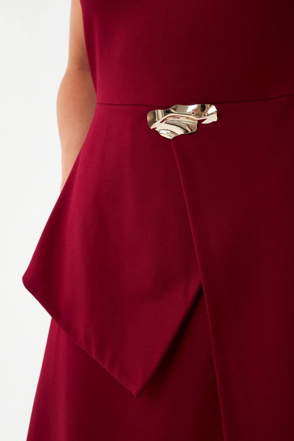 Kemer Detaylı Midi Elbise