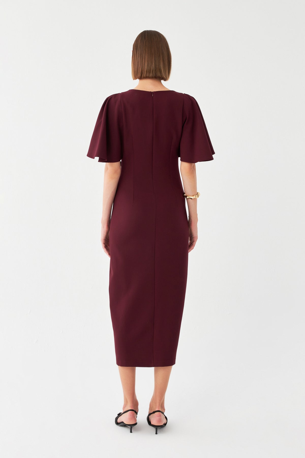 Kemer Tokalı Yırtmaç Elbise