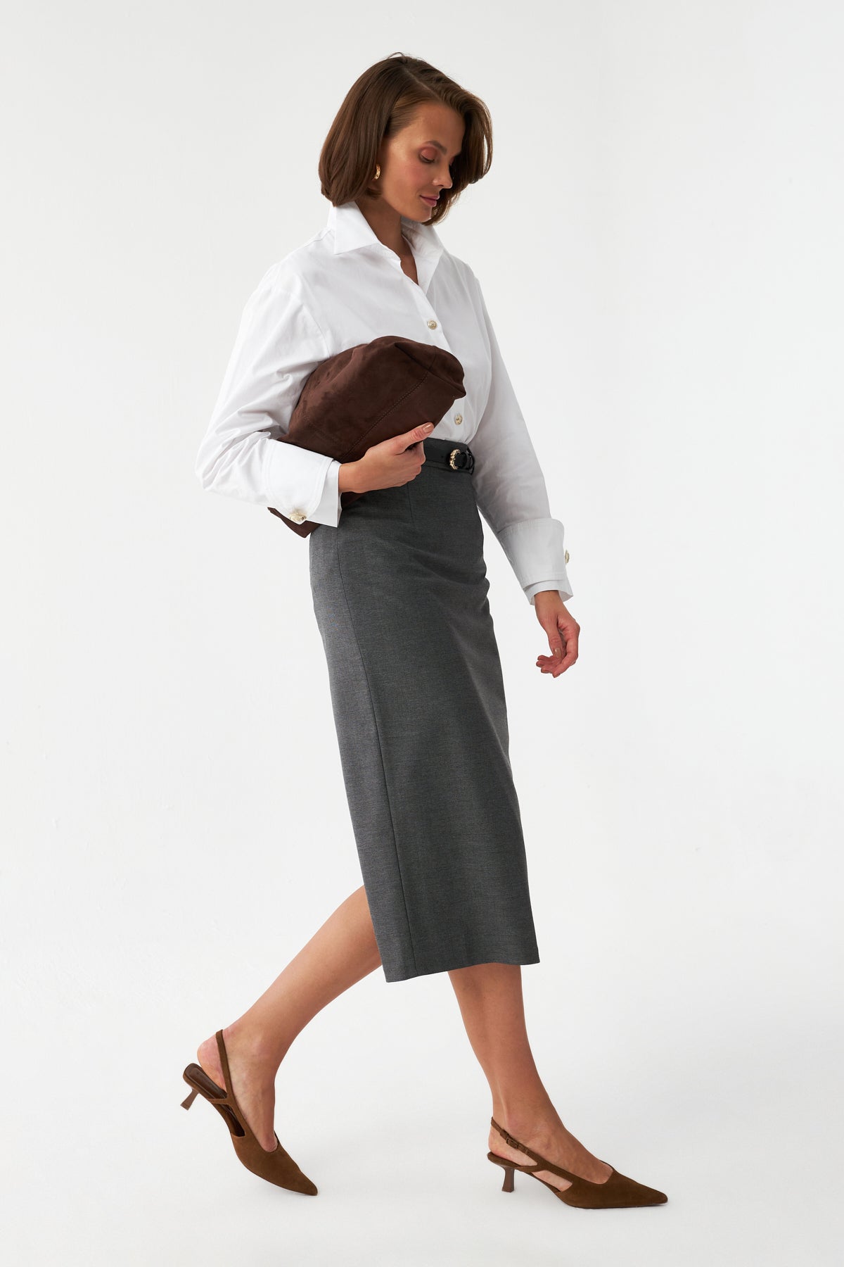 Şık Tasarım Midi Etek